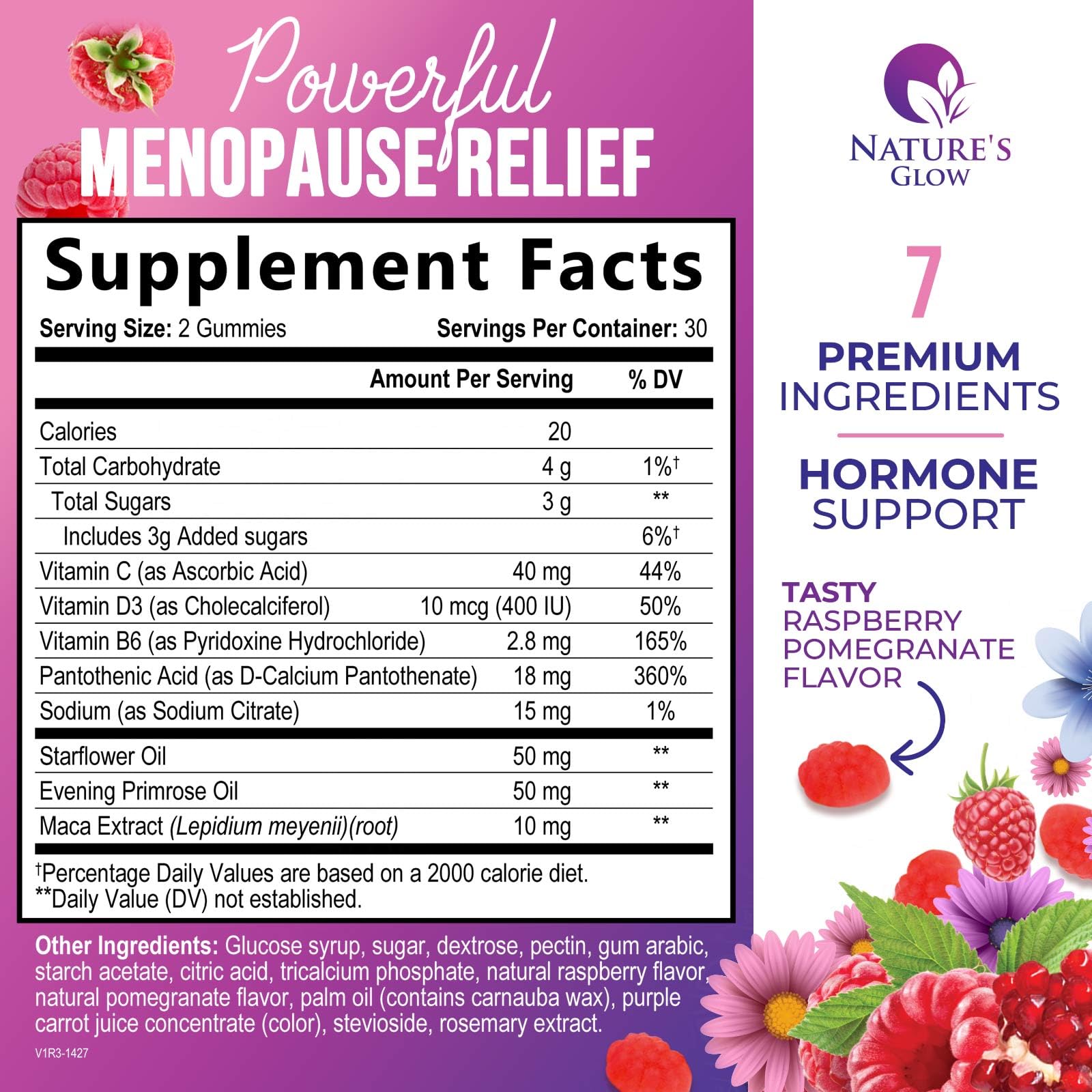 Menopause Supplement for Women - Complete Multi-Benefit Menopause Relief Gummy for Mild Hot Flashes & Night Sweats, Natural Balance & Energy Support, Menopausal Vitamins, Gluten Free - 60 Gummies Nature's GlowAu supplements