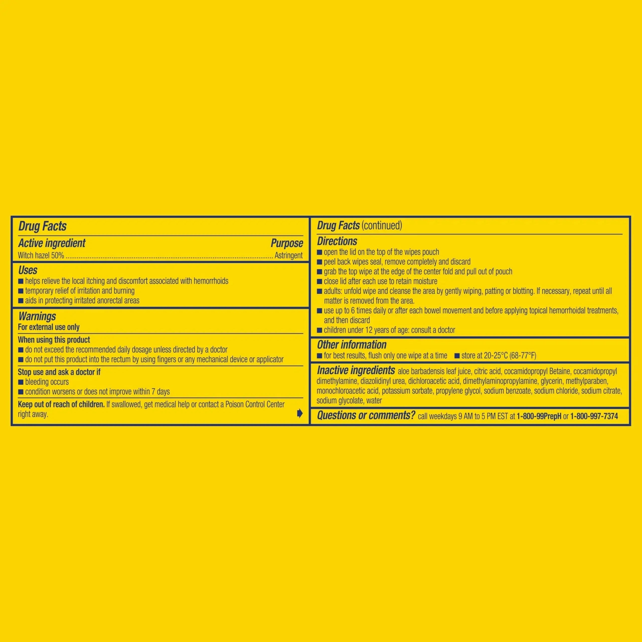Preparation H Hemorrhoid Flushable Wipes with Witch Hazel for Skin Irritation Relief - 48 Count Preparation HAu supplements