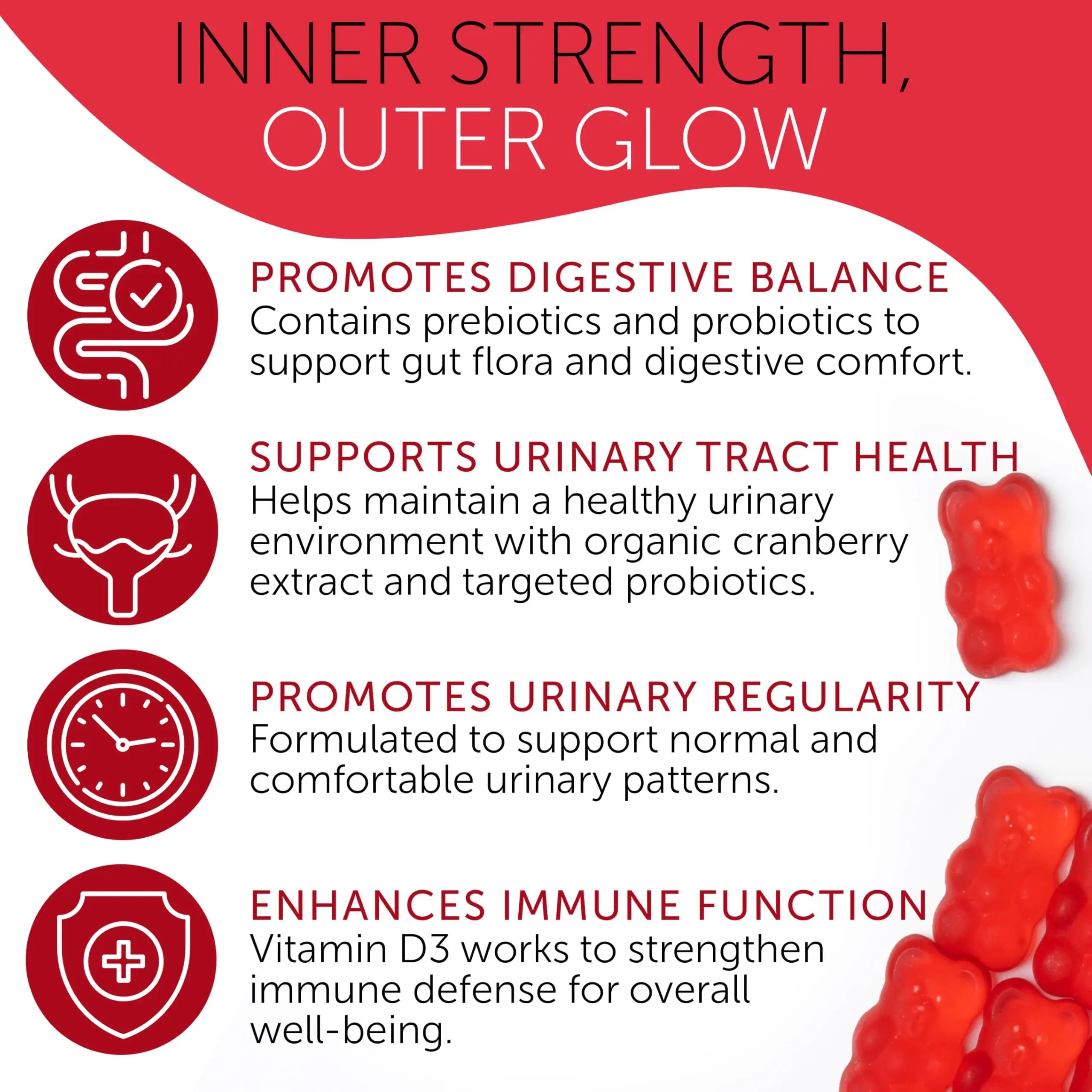 Cranberry Gummies UTI Treatment for Women | Urinary Tract Support for Women | Daily UTI Defense with Cranberry & Probiotics | Promotes Urinary Comfort & Normal Frequency | 60 Gummies Terramed Just Think ComfortAu supplements