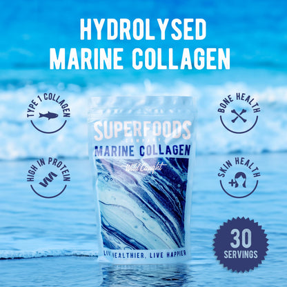 Superfoods Company - Hydrolysed Marine Collagen, Boosts Hair and Skin Health, Unflavoured Superfoods CompanyUS supplements