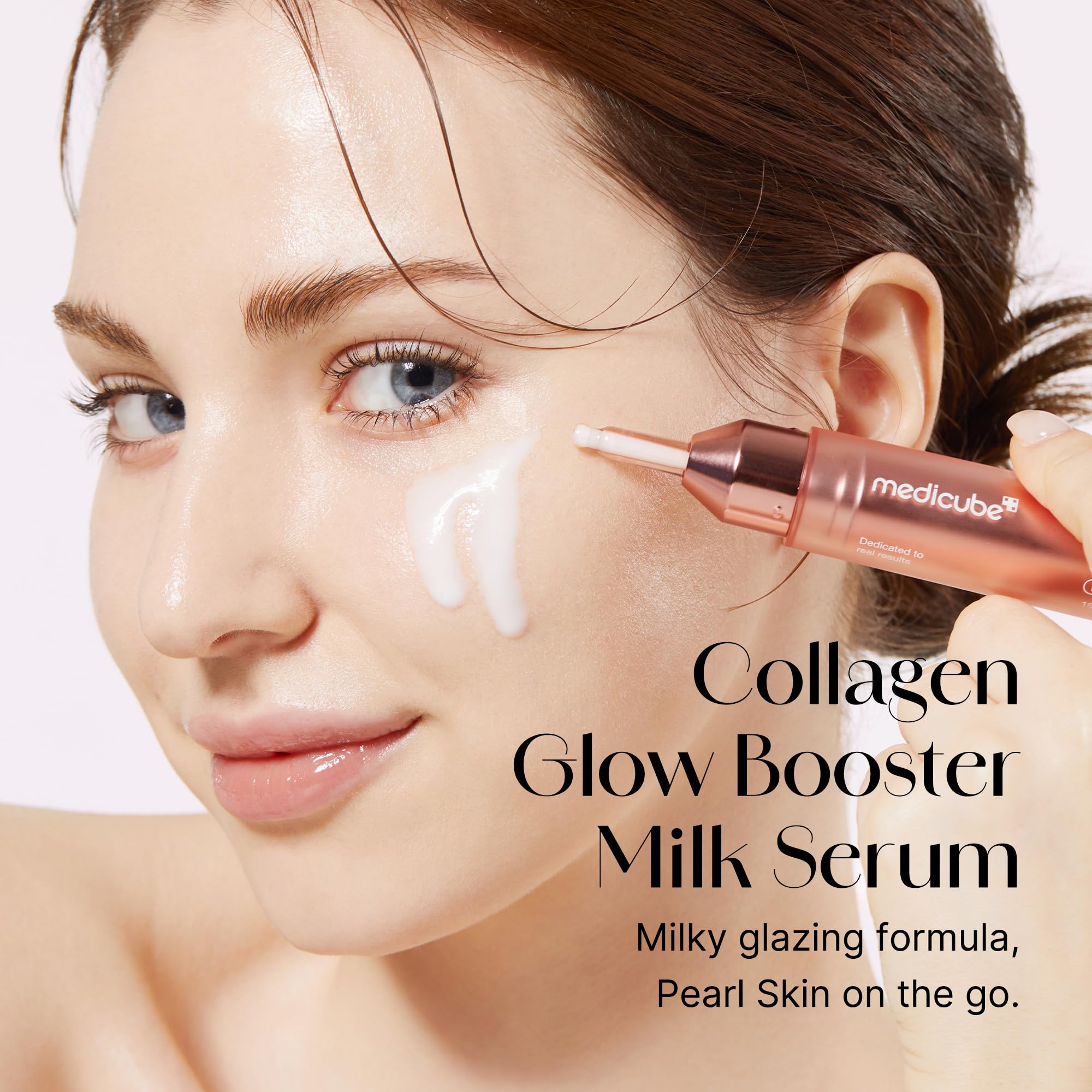 medicube Milky Collagen Double Glow Lock Duo: Collagen Glazed Milky Wrapping Mask and Booster Serum | 130DaCollagen, Niacinamide, Glutathione for Plumped, Radiant Glass Skin medicubeAu supplements