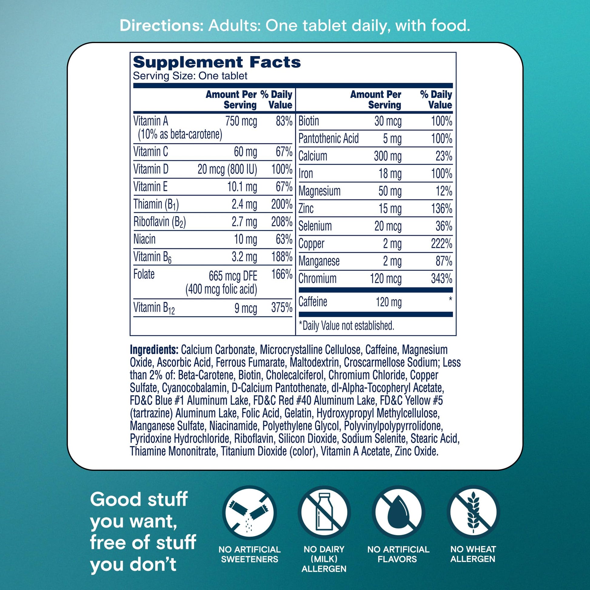 One A Day Women's Active Metabolism Daily Essential, Multivitamin for Women, Metabolism Support, Vitamins for Women with All 8 B-Vitamins, Vitamin D, Magnesium & More,120 Count ONE A DAYAu supplements