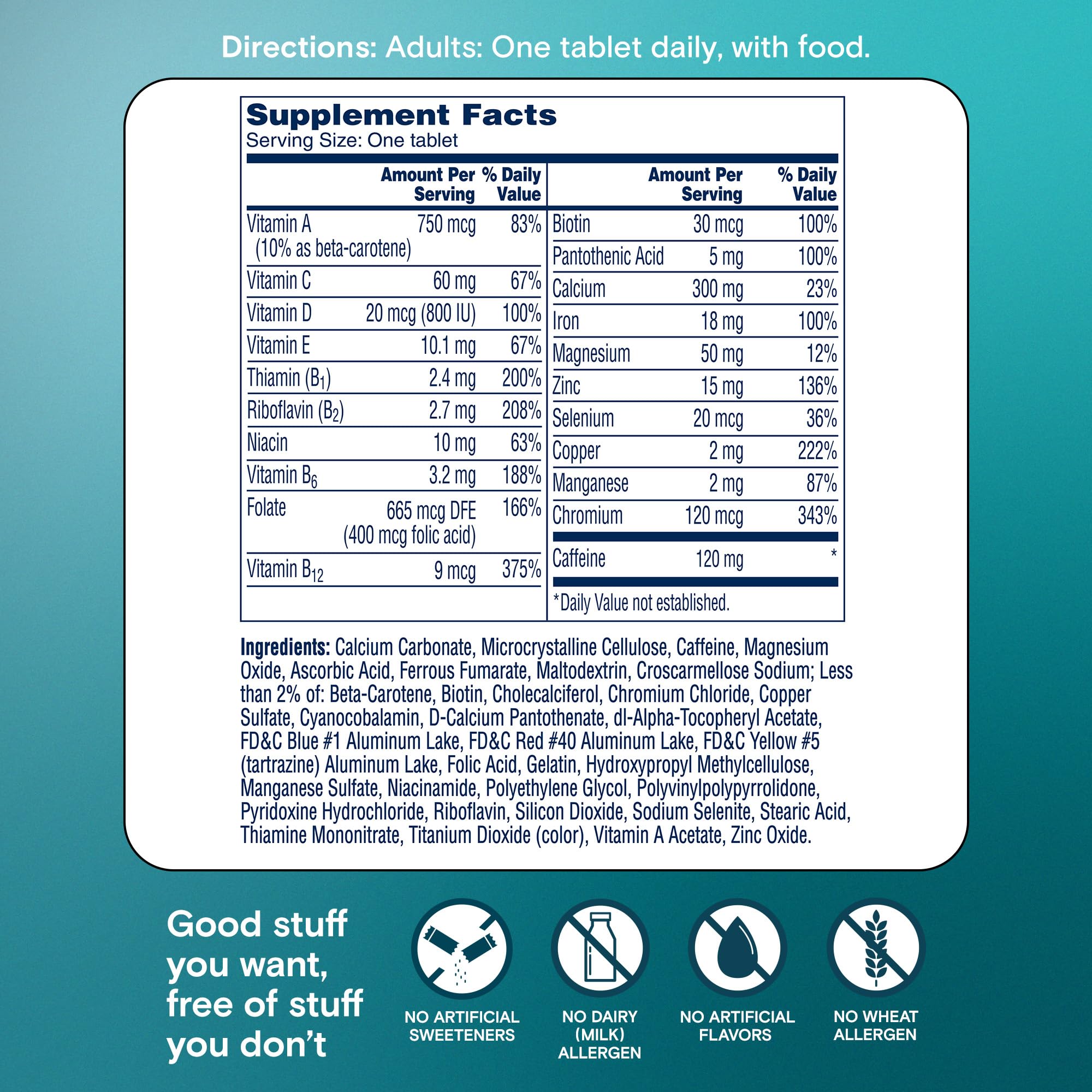 One A Day Women's Active Metabolism Daily Essential, Multivitamin for Women, Metabolism Support, Vitamins for Women with All 8 B-Vitamins, Vitamin D, Magnesium & More,120 Count ONE A DAYAu supplements