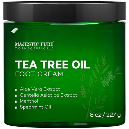 MAJESTIC PURE Athletes Foot Cream with Tea Tree Oil, Aloe & Spearmint - Hydrates MAJESTIC PUREUS supplements