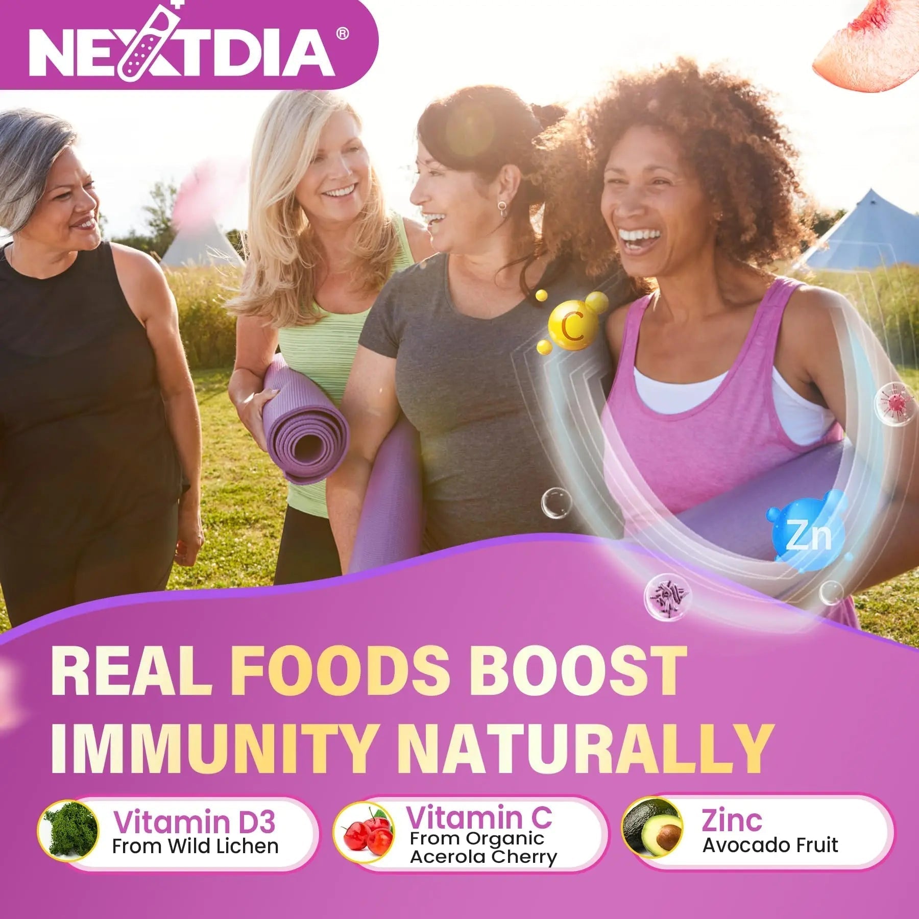 Multivitamin for Women 50 Plus Gummies, Vegan Omega 3, Methylfolate, Calcium, D3 K2, CoQ10, Daily Vitamin A C E, Methylated B12, Biotin, B Complex NextdiaAu supplements