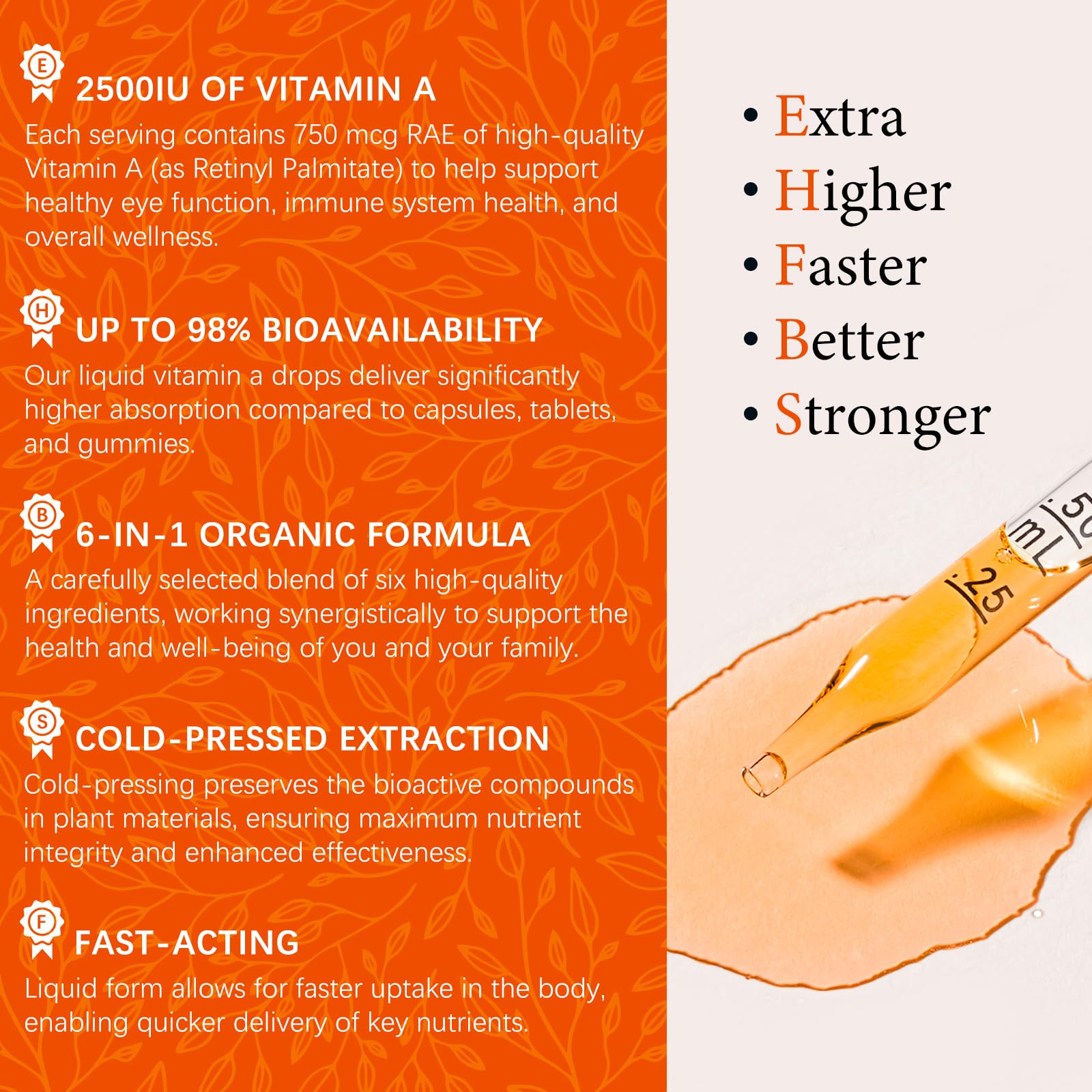 OASIS FORCE 6 in 1 Vitamin A Liquid Drops with Lutein & Zeaxanthin, Vita A Retinyl Palmitate for Skin, Vision & Immune Support, Adults & Kids Ages 6+, Vegan, Non-GMO, 2 Fl Oz OASIS FORCEAu supplements