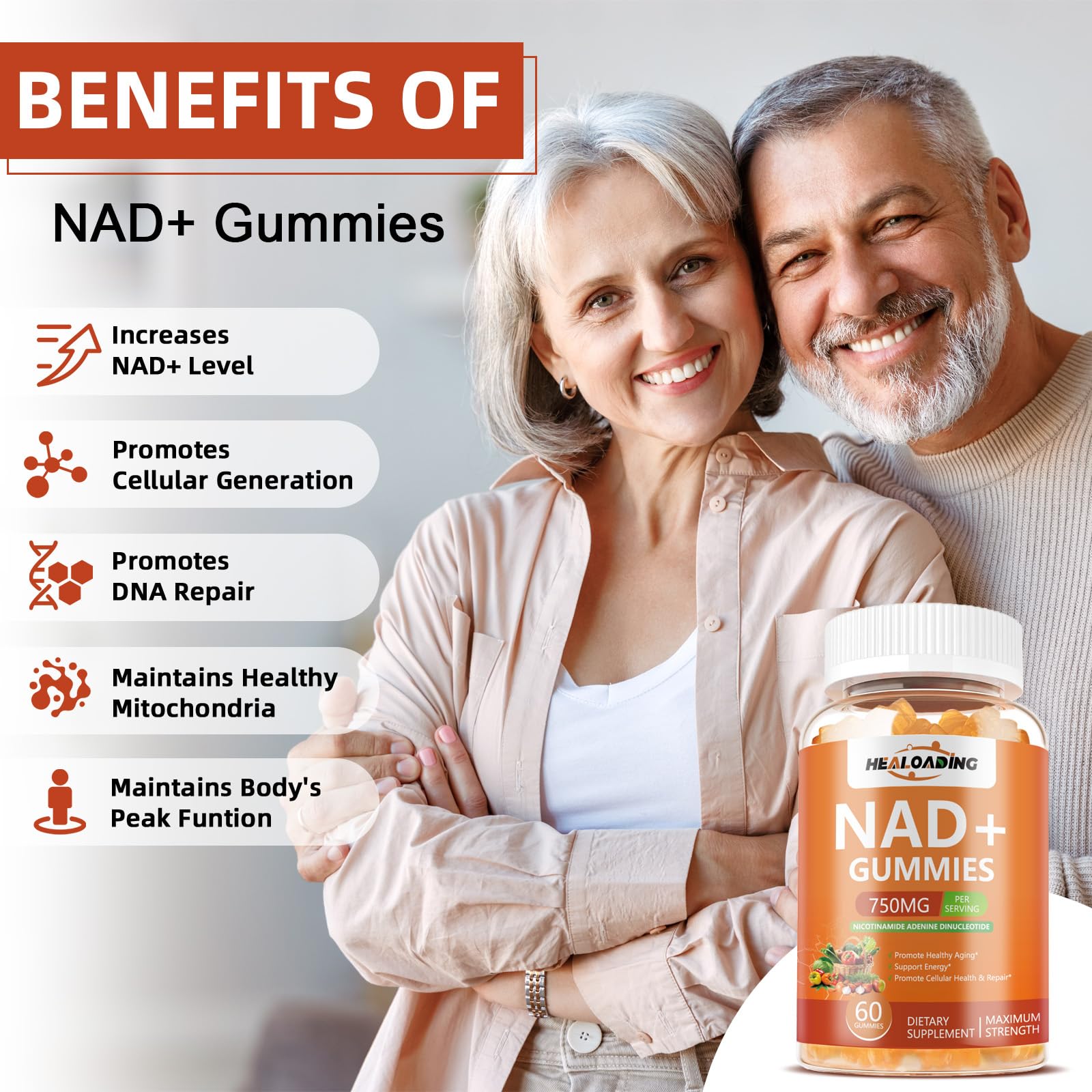 NAD+ Gummies NAD Resveratrol Supplement : NAD Supplements for Women Aging Defense Absorption Than Nicotinamide Riboside Boost Vitamin B3 D3 Sodium Zinc Support Cellular Health Energy and DNA Repair HEALOADINGAu supplements