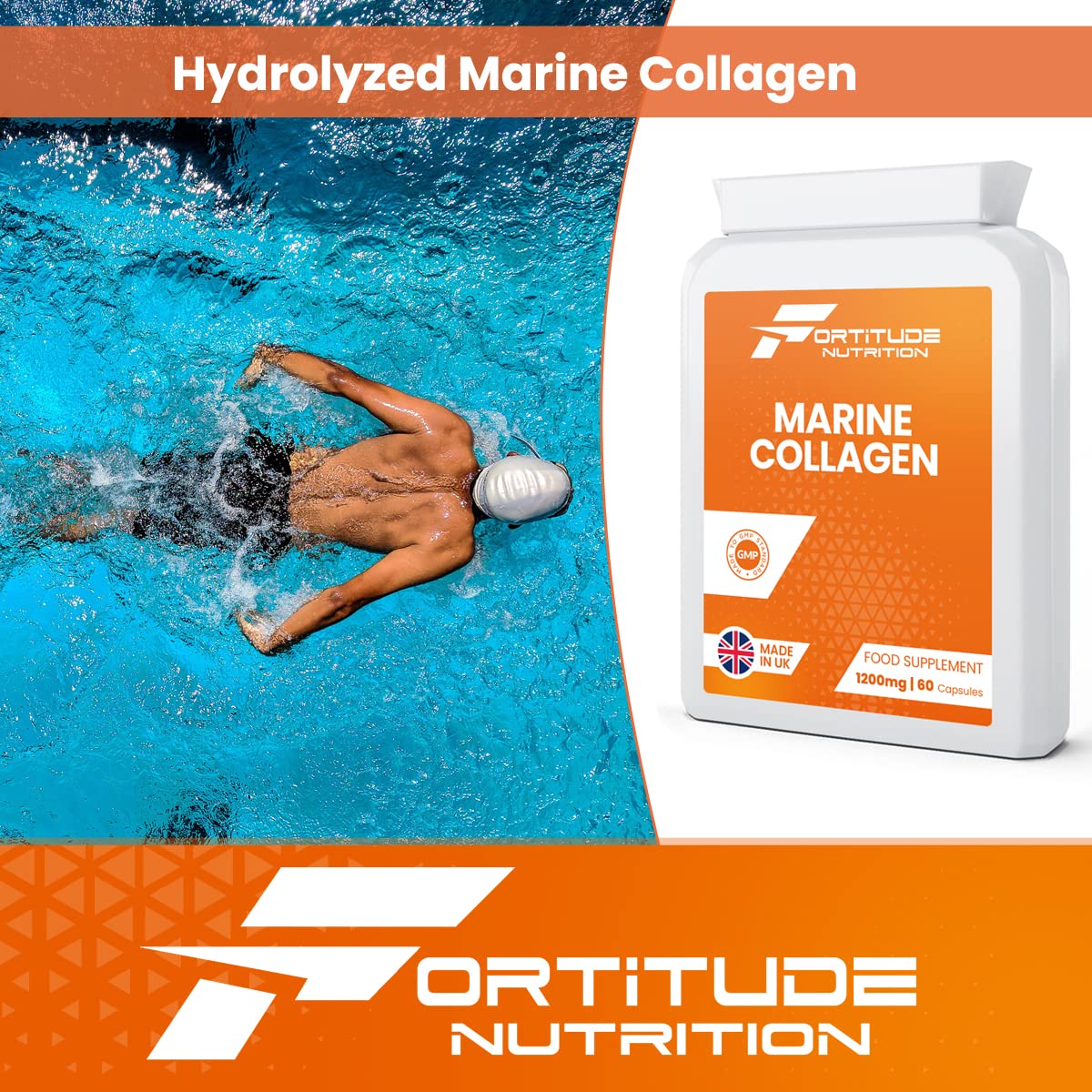 Marine Collagen Capsules | Hydrolyzed Marine Collagen with Vitamin C | High Strength Collagen Fortitude NutritionAu supplements