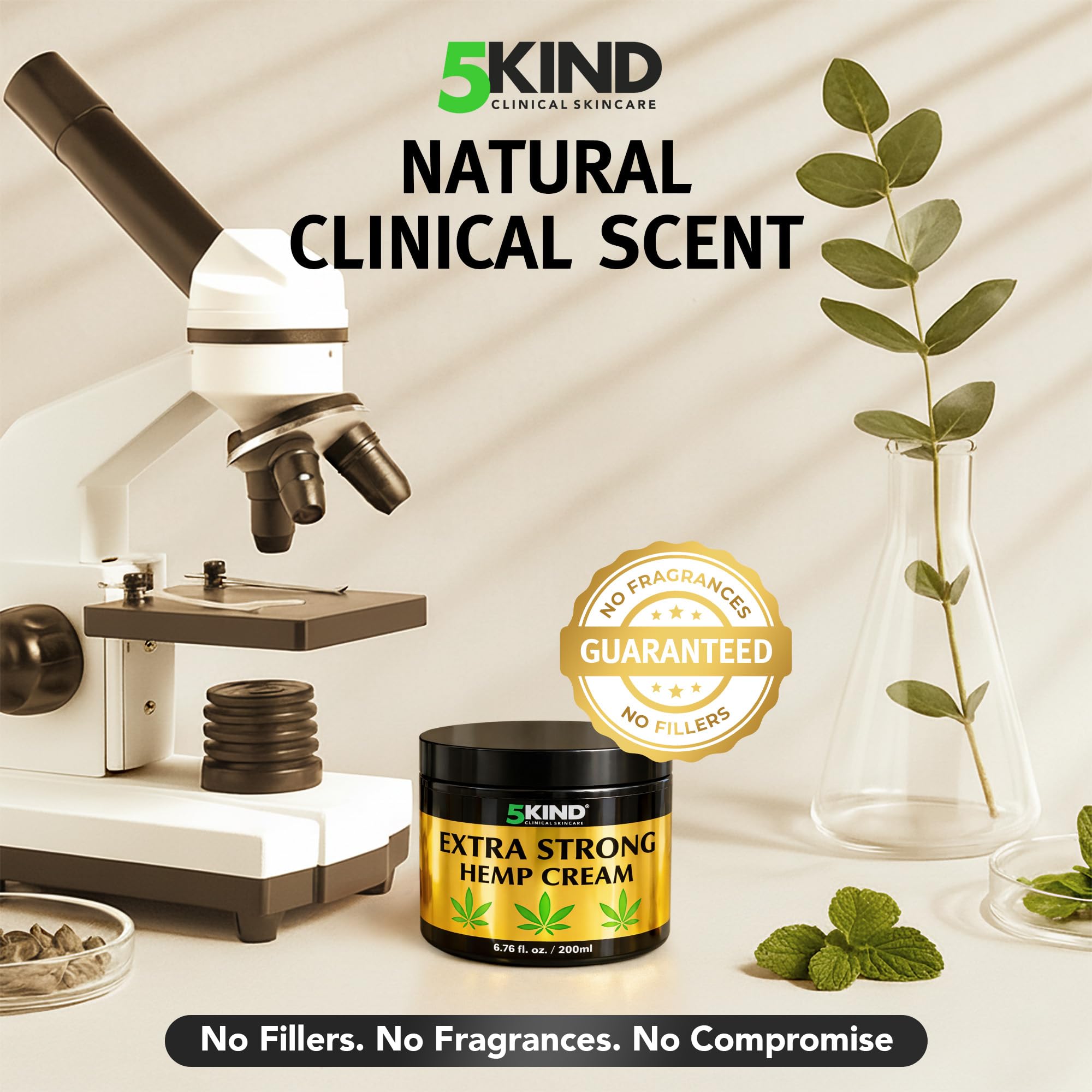 5kind Extra Strong Hemp Cream 6.76 fl oz - Maximum Strength - Natural Topical Cream - Muscle Rub for Lower Back, Joints, Neck, Knees, Shoulders 5kind clinical skincareAu supplements