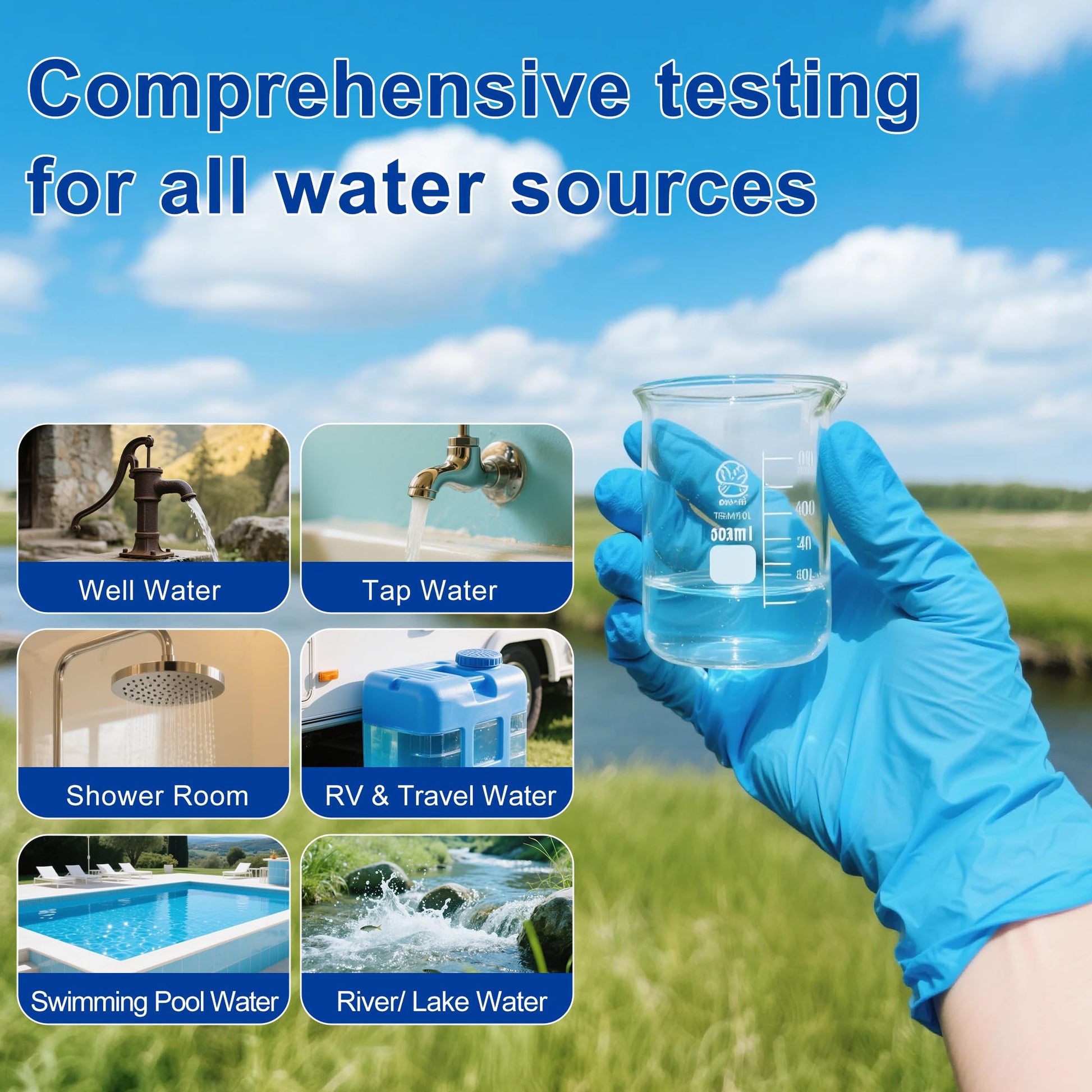 Bacteria Test Kits for Drinking Water - 12 Tests Detect Coliform, E.coli & All Bacteria | Home Quality Testing Kit for Well, Tap, Pool, Hot Tub & City Water | Easy DIY Tester with Free Lab Analysis FunhaostarAu supplements
