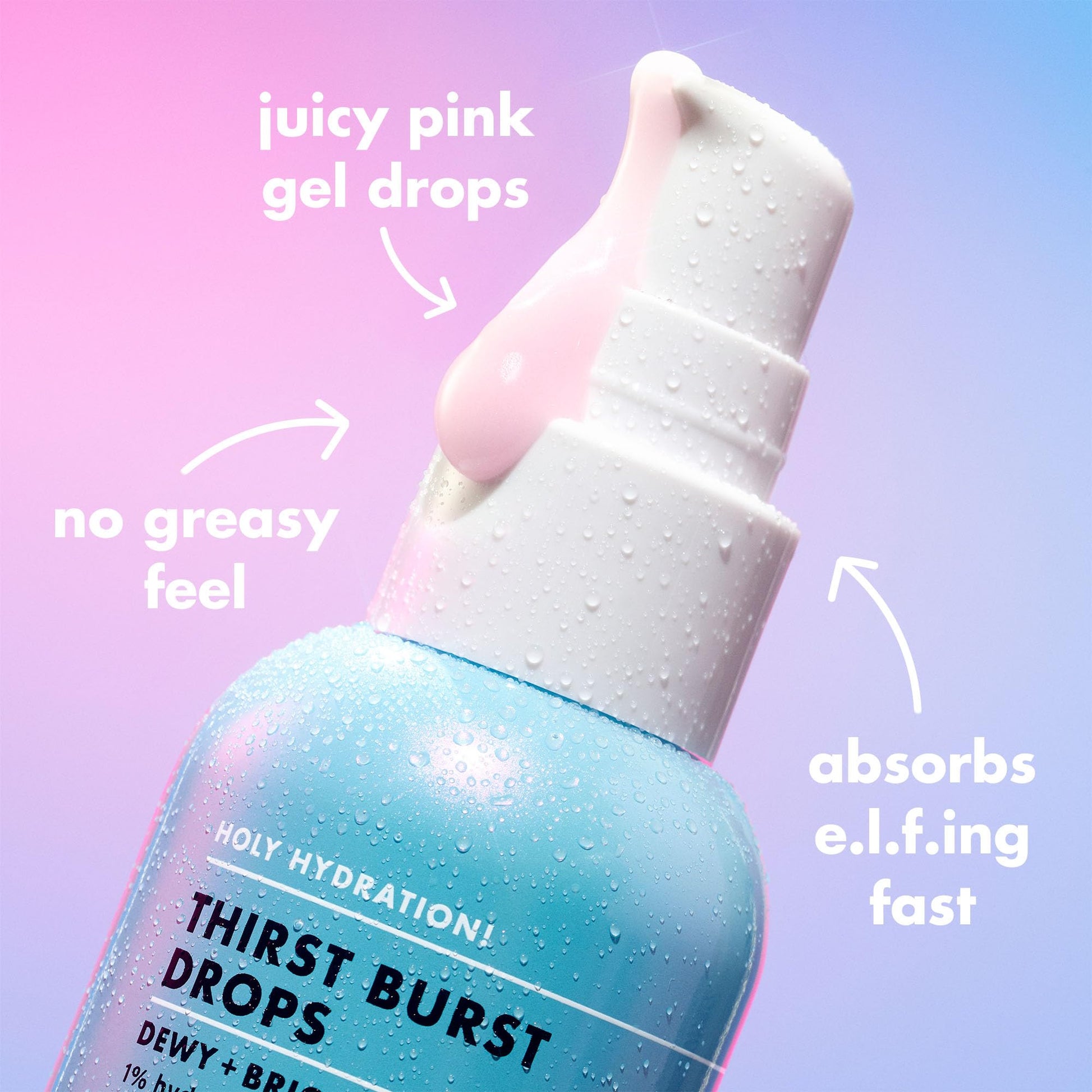 e.l.f. SKIN Holy Hydration! Thirst Burst Drops, Serum For A Radiant Complexion Instantly & Over Time, Made With Hyaluronic Acid, Vegan & Cruelty-Free e.l.f.Au supplements
