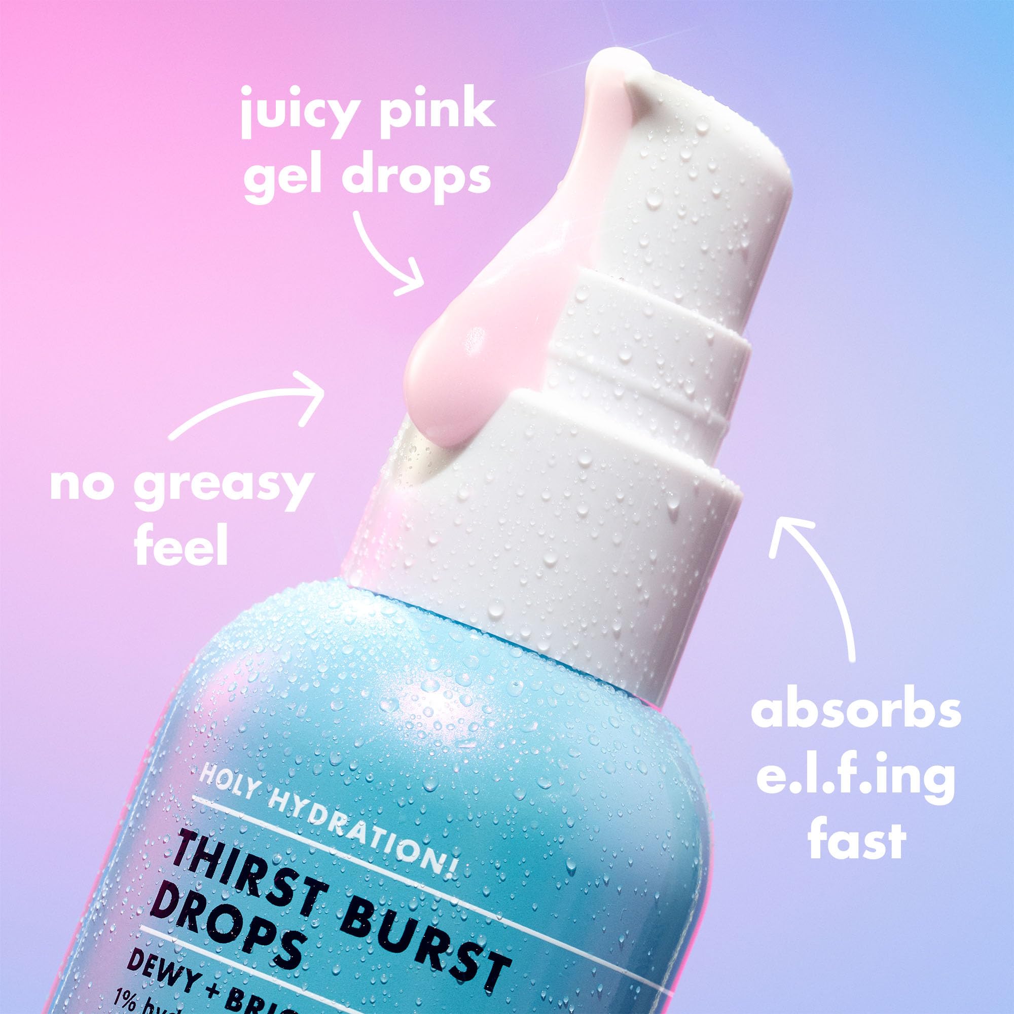 e.l.f. SKIN Holy Hydration! Thirst Burst Drops, Serum For A Radiant Complexion Instantly & Over Time, Made With Hyaluronic Acid, Vegan & Cruelty-Free e.l.f.Au supplements