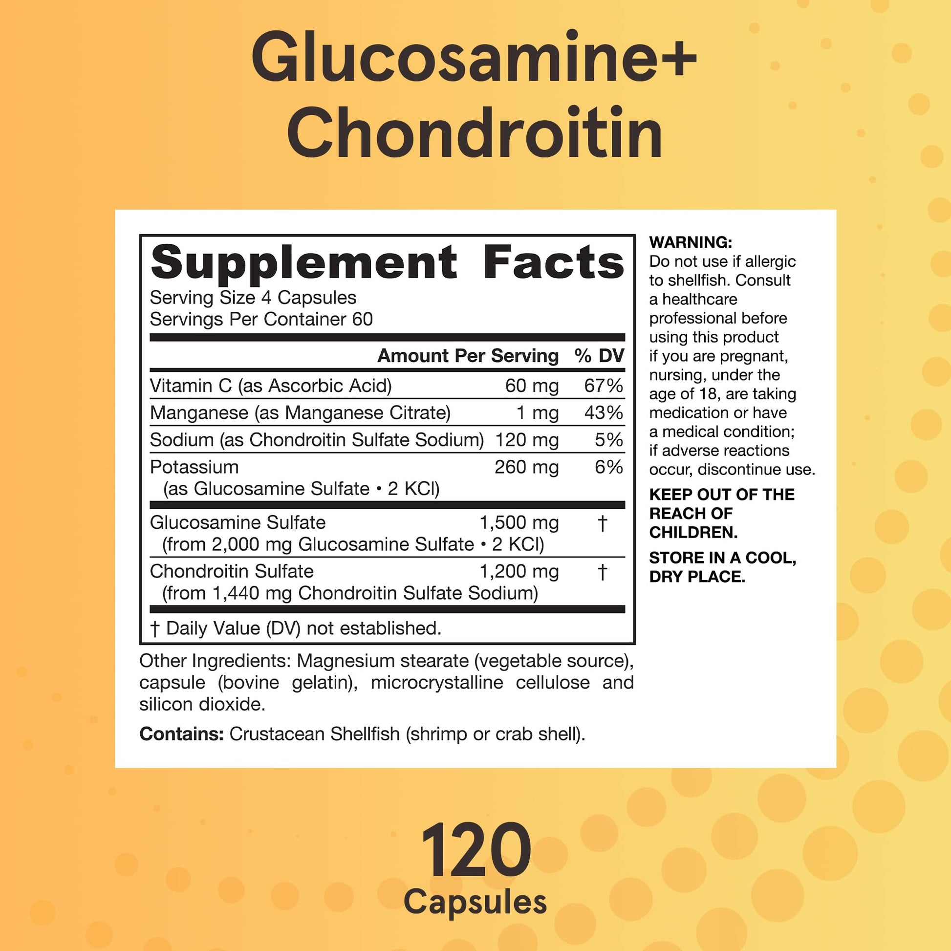 Jarrow Formulas Glucosamine + Chondroitin - 240 Capsules - Nutrient Support - Dietary Supplement for Joint Health - with Vitamin C & Manganese - 60 Servings Jarrow FormulasAu supplements