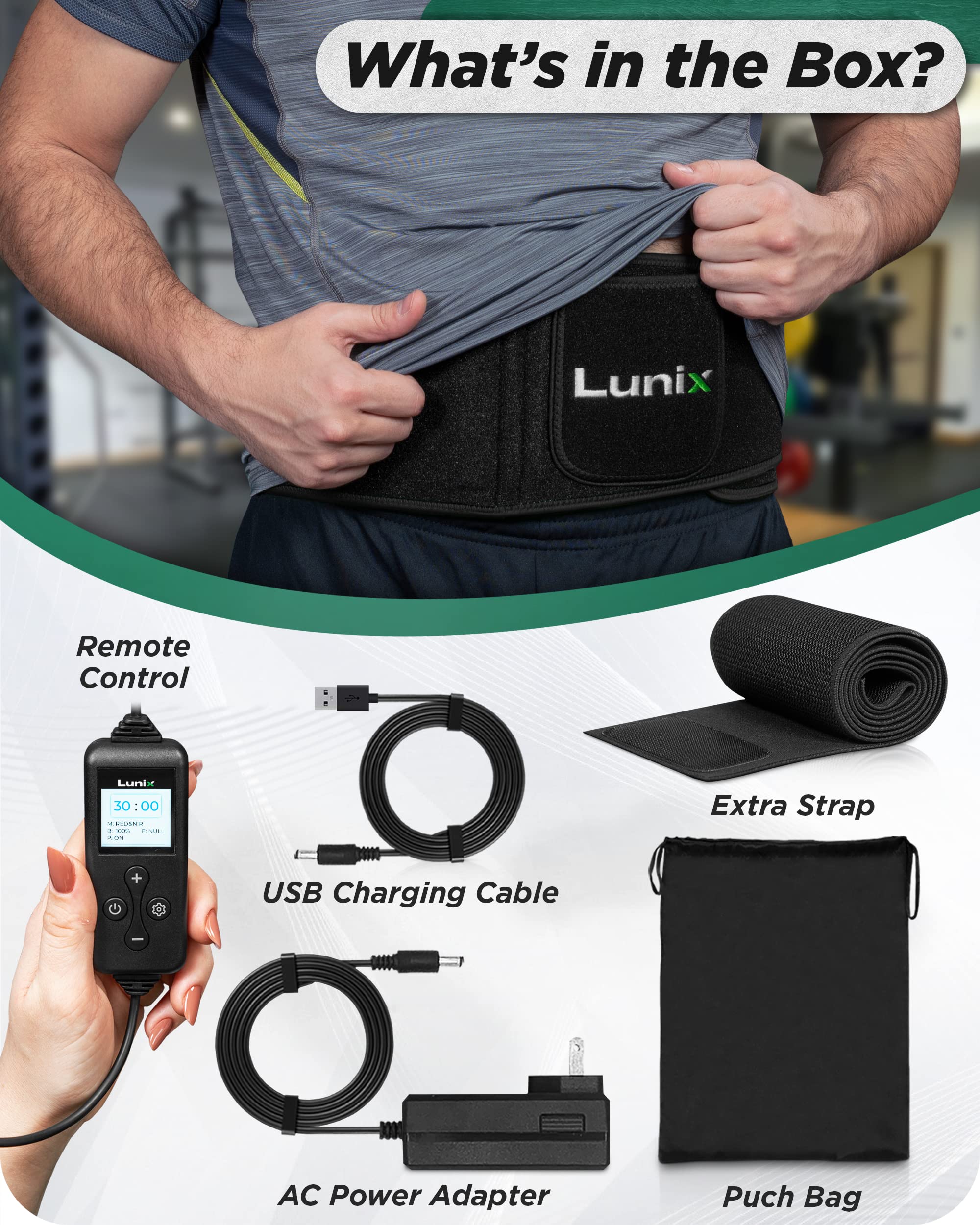 Lunix LX16 Red Light Therapy Belt, Near Infrared Light and Red Light Therapy to Improve Circulation LunixAu supplements