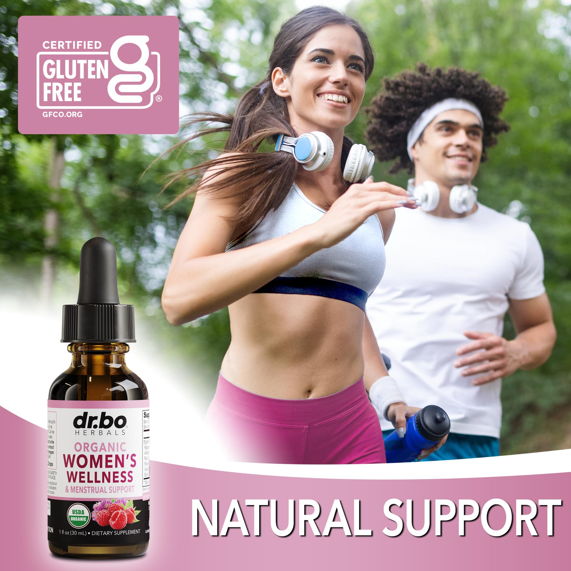Hormone Balance for Women & PMS Relief - Women's Wellness Organic Hormonal Balance Supplements Liquid Drops & Menstrual Cramp Period Support - Raspberry Leaf, Chasteberry, Black Cohosh Supplement 1 Oz DR. BOAu supplements