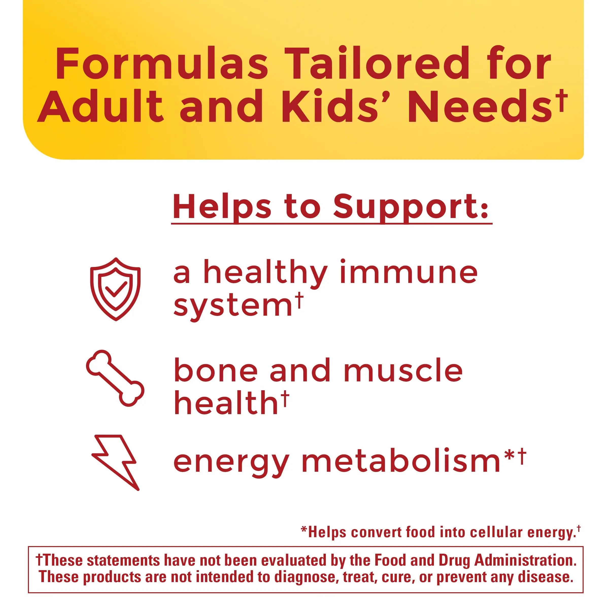Nature Made Adult & Kids Multivitamin Gummies Combo Pack, Multis with Vitamin C, Vitamin D3, B Vitamins, Zinc, Omega 3 Fish Oil & More Nature MadeAu supplements