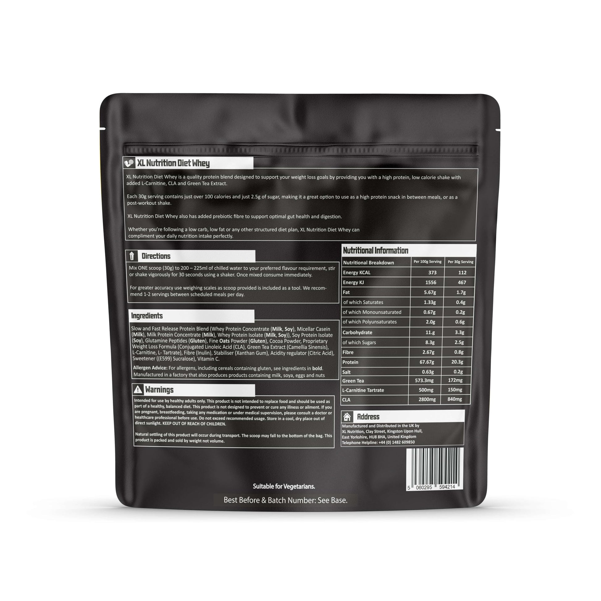 XL Nutrition Xtra Diet Whey Protein | 112 Calories | with Added L Carnitine and Green Tea Extract XL NutritionAu supplements