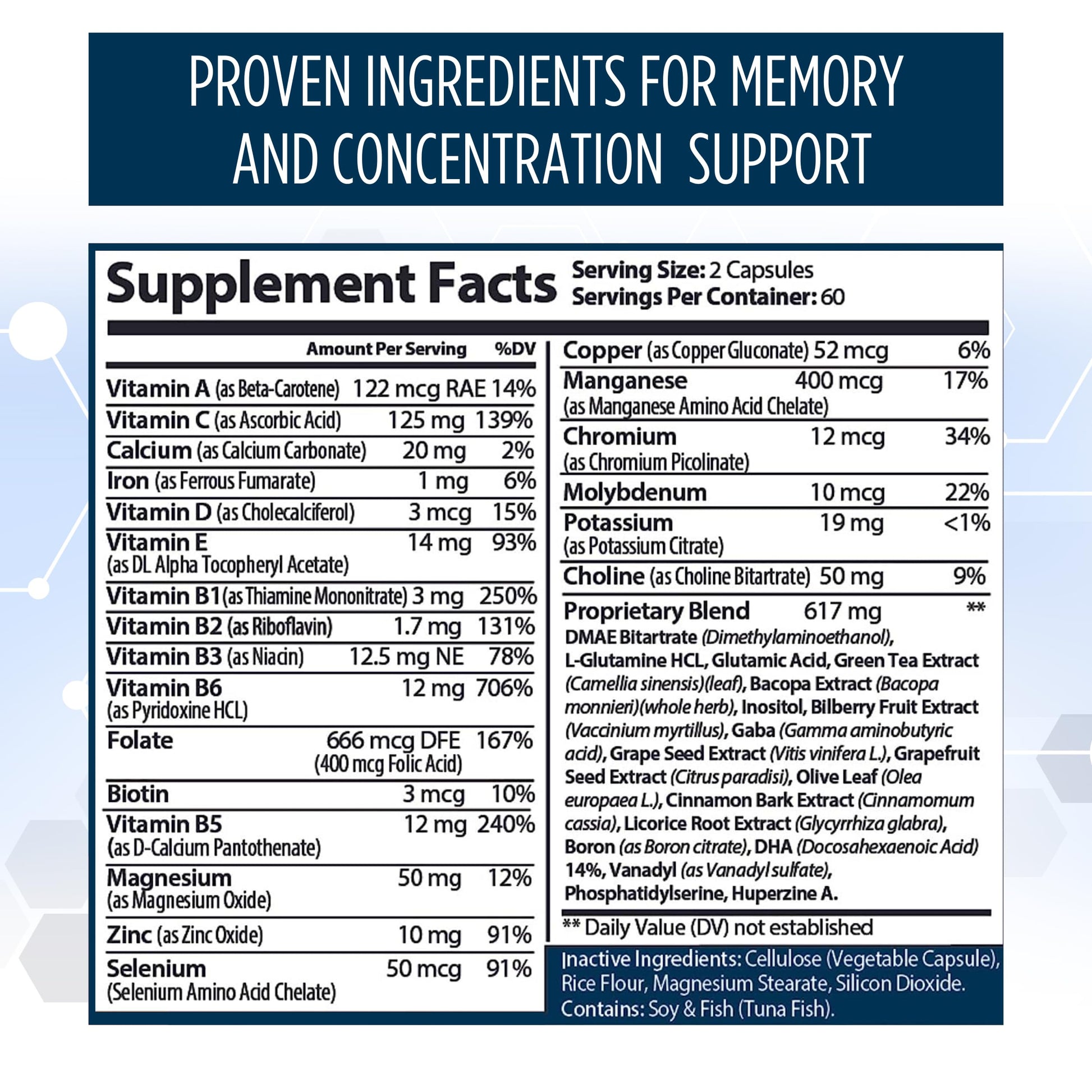 Neuro Plus Brain & Focus Formula - Nootropic Brain Booster Supplement, Supports Brain Health, Mental Clarity & Focus - Enhances Concentration & Mental Energy – 120 Capsules (1) healblendAu supplements