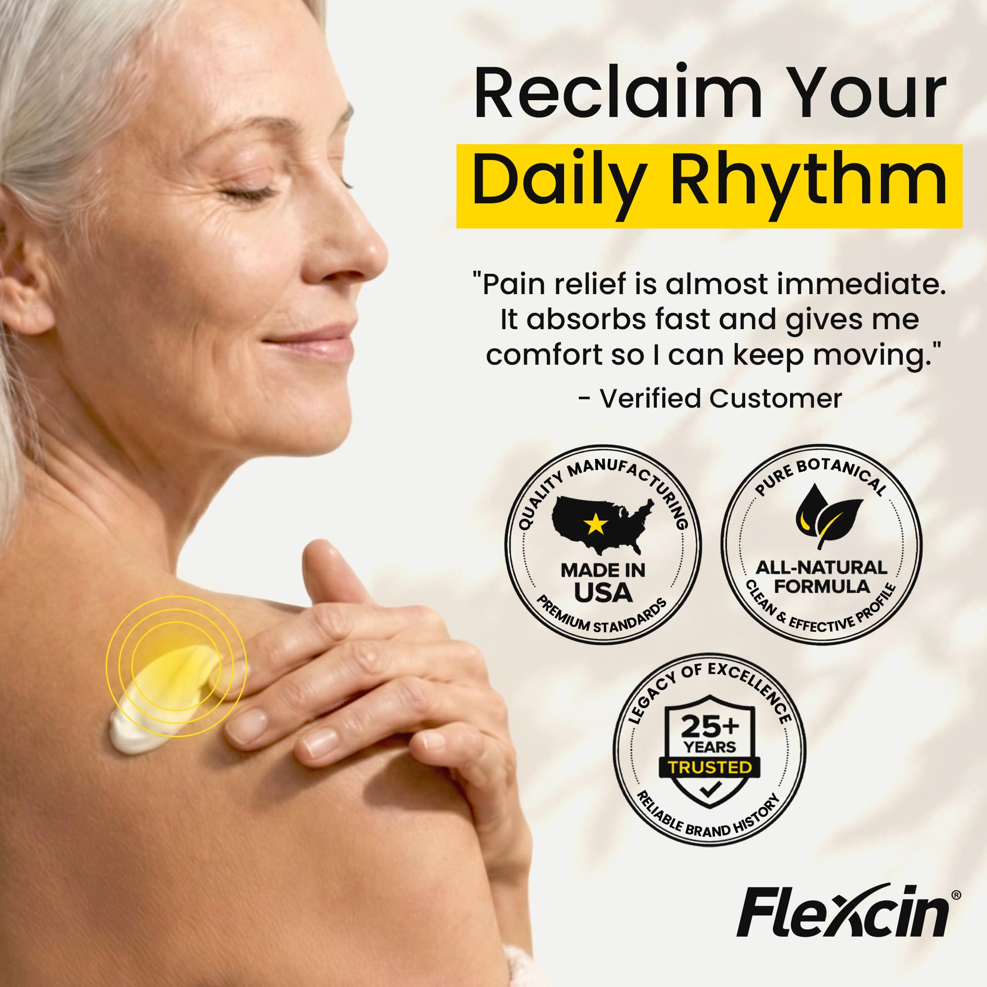 Flexcin Motion Lotion with CM8 - Joint & Muscle Therapy Cream for Back, Neck, Knee, Hand, Foot - Fast Absorbing with DMSO, Emu Oil, Aloe Vera - Non-Greasy 4oz Jar FlexcinAu supplements