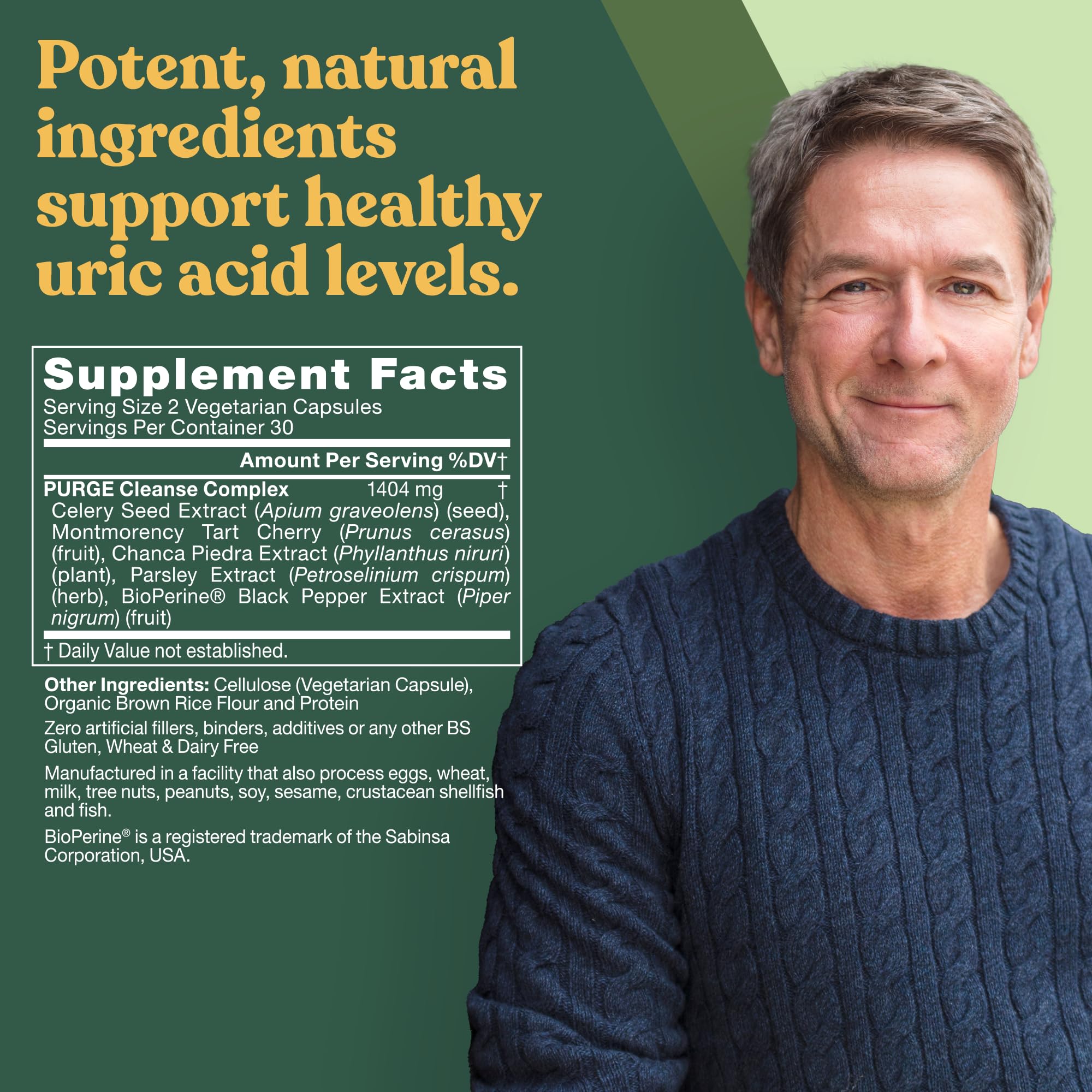 Purge! Uric Acid Flush – Eat & Drink What You Want – Detox and Cleanse with Celery Seed Extract Eu NaturalAu supplements