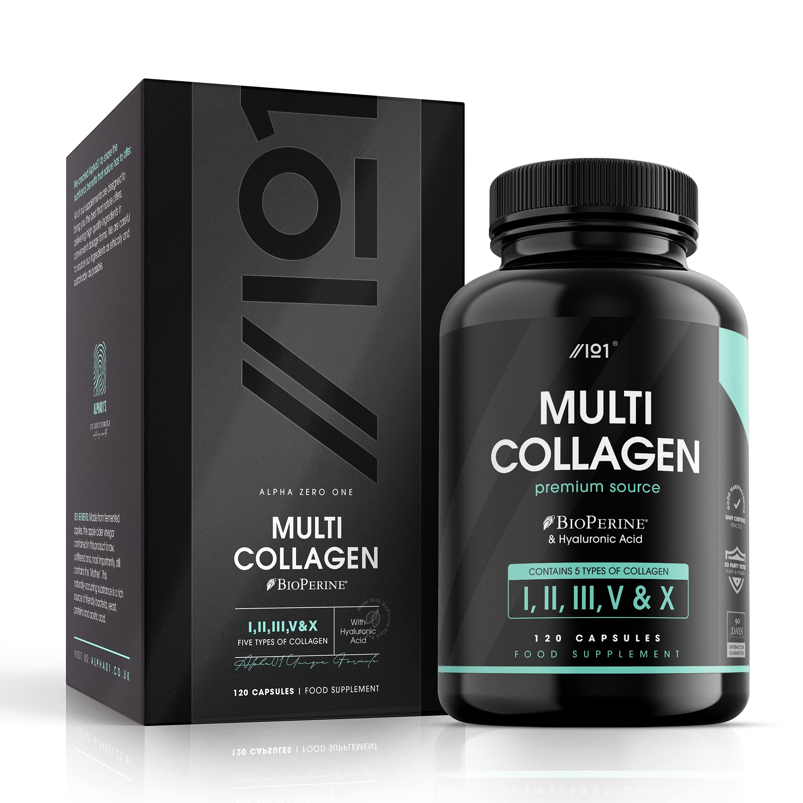 Multi Collagen Capsules - 120 Capsules - Types I, II, III, V & X - Wild Caught Fish, Grass Fed Bovine, Eggshell Revive NaturalsAu supplements