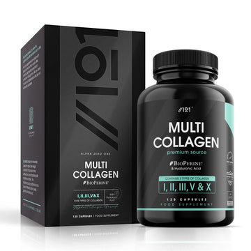 Multi Collagen Capsules - 120 Capsules - Types I, II, III, V & X - Wild Caught Fish, Grass Fed Bovine, Eggshell Revive NaturalsAu supplements
