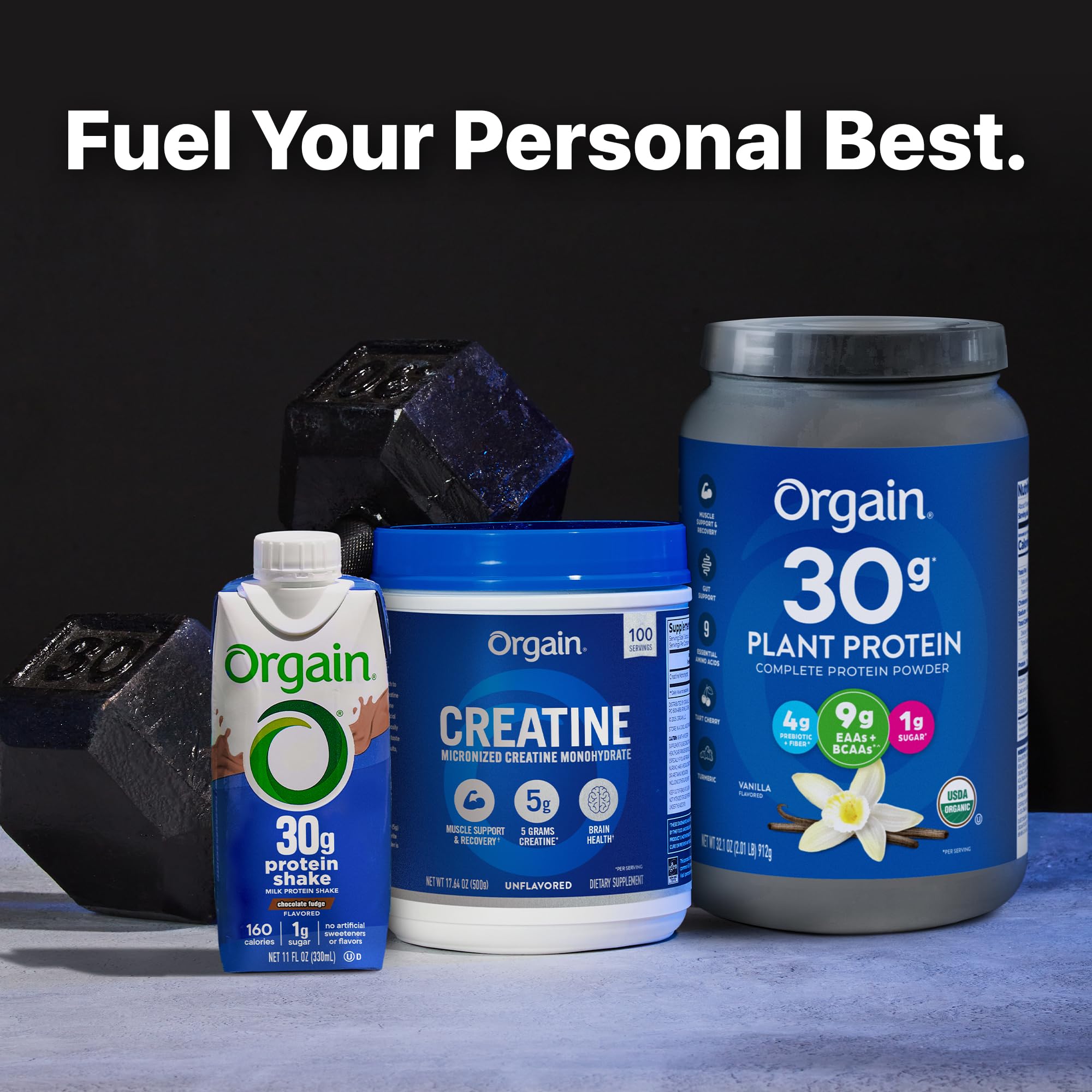 Orgain Creatine Monohydrate Micronized Powder, 100 Servings, Unflavored, Supports Muscle Growth, Post Workout Recovery and Brain Health, No Artificial Additives, for Men & Women, Vegan OrgainAu supplements