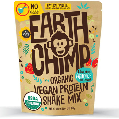 EarthChimp Organic Vegan Protein Powder - with Probiotics - Non GMO, Dairy Free EarthChimpUS supplements