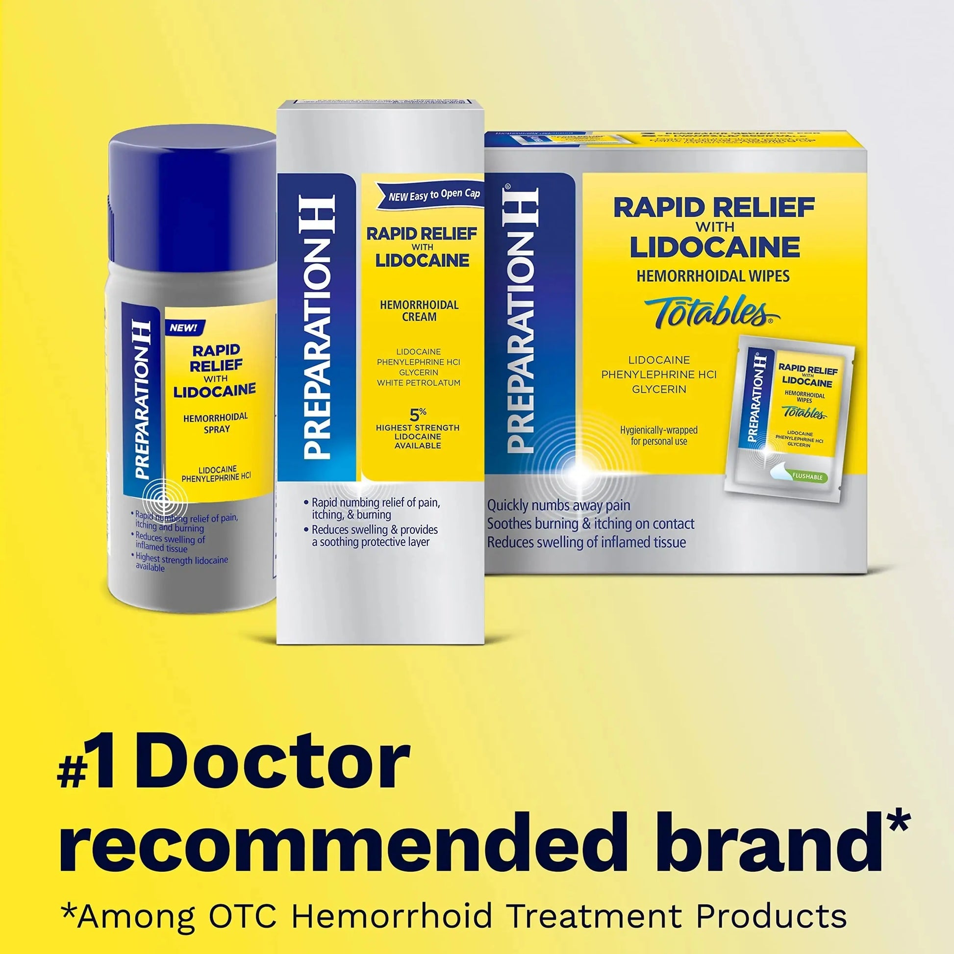Preparation H Rapid Relief Hemorrhoid Cream with Lidocaine, Numbing Relief for Swelling, Pain, Burning and Itching - 1 Oz Tube Preparation HAu supplements