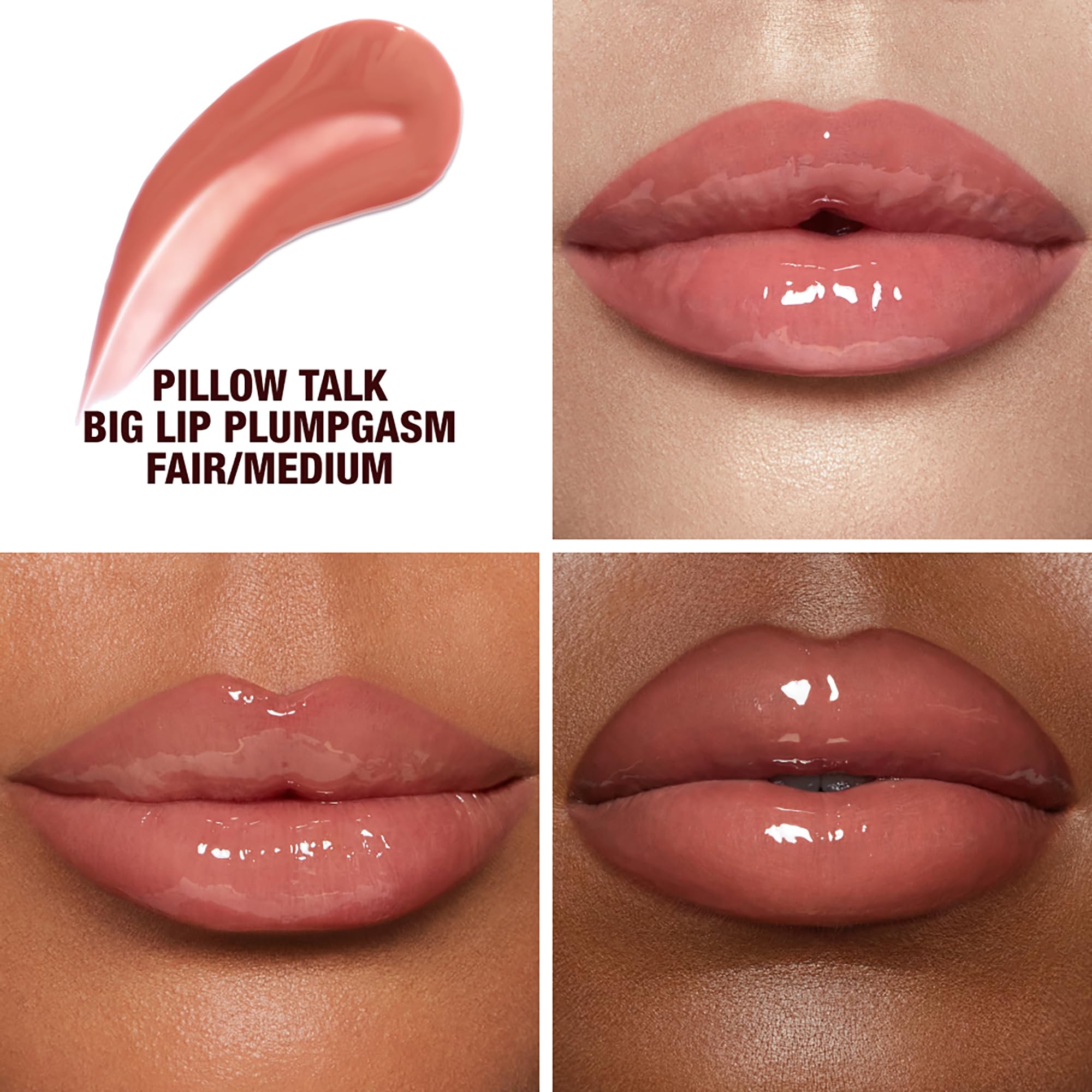 Charlotte Tilbury Pillow Talk Plumpgasm Lip Gloss - Hydrating Lip Plumper with Hyaluronic Acid & Plumpgasm Heat + Ice Technology for Juicy, Glossy Fullness - Fair/Medium Charlotte TilburyAu supplements