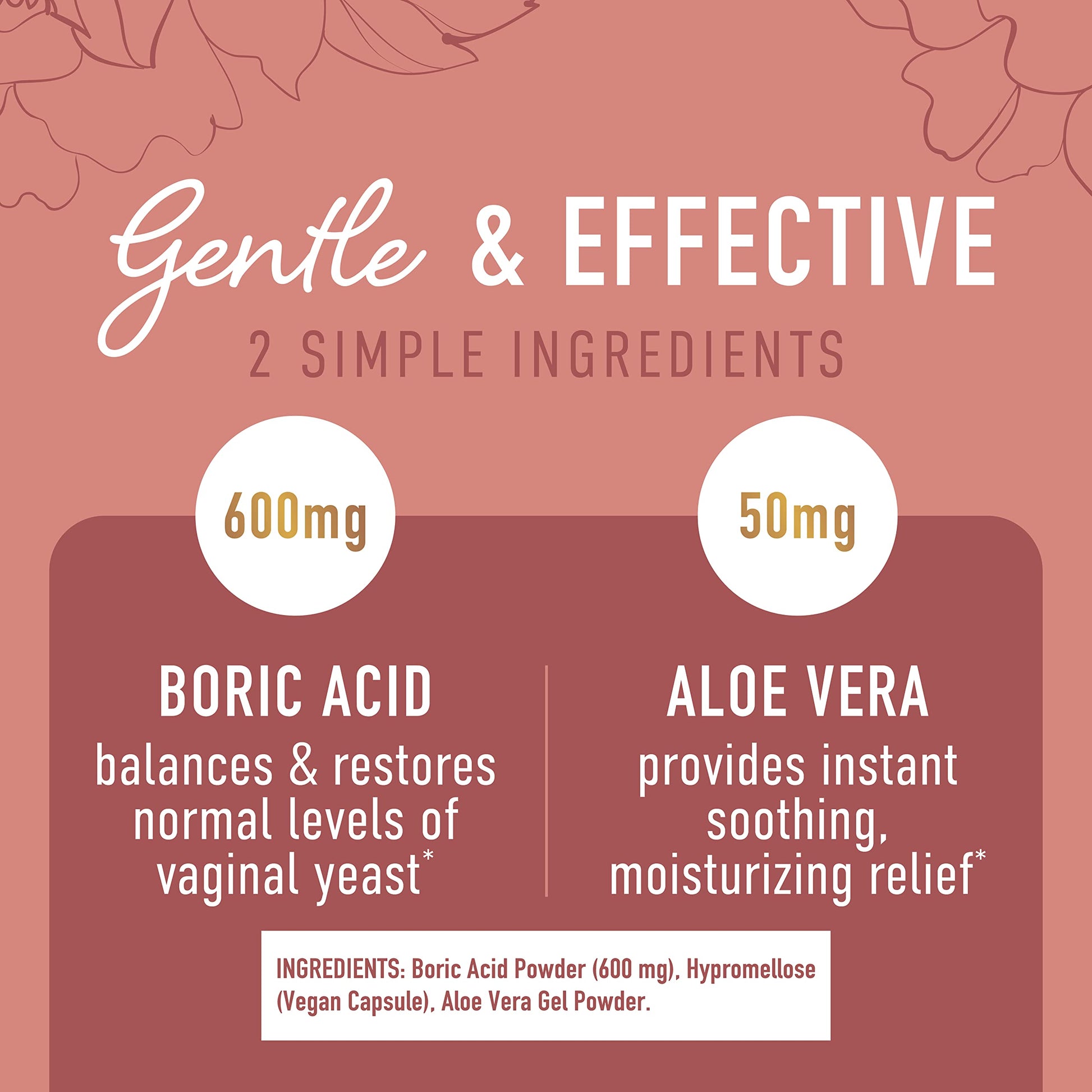 Boric Acid Suppositories for Women | 600mg | for pH Balance, Vaginal Odor & Itching | Feminine Intimate Health SMNutritionAu supplements
