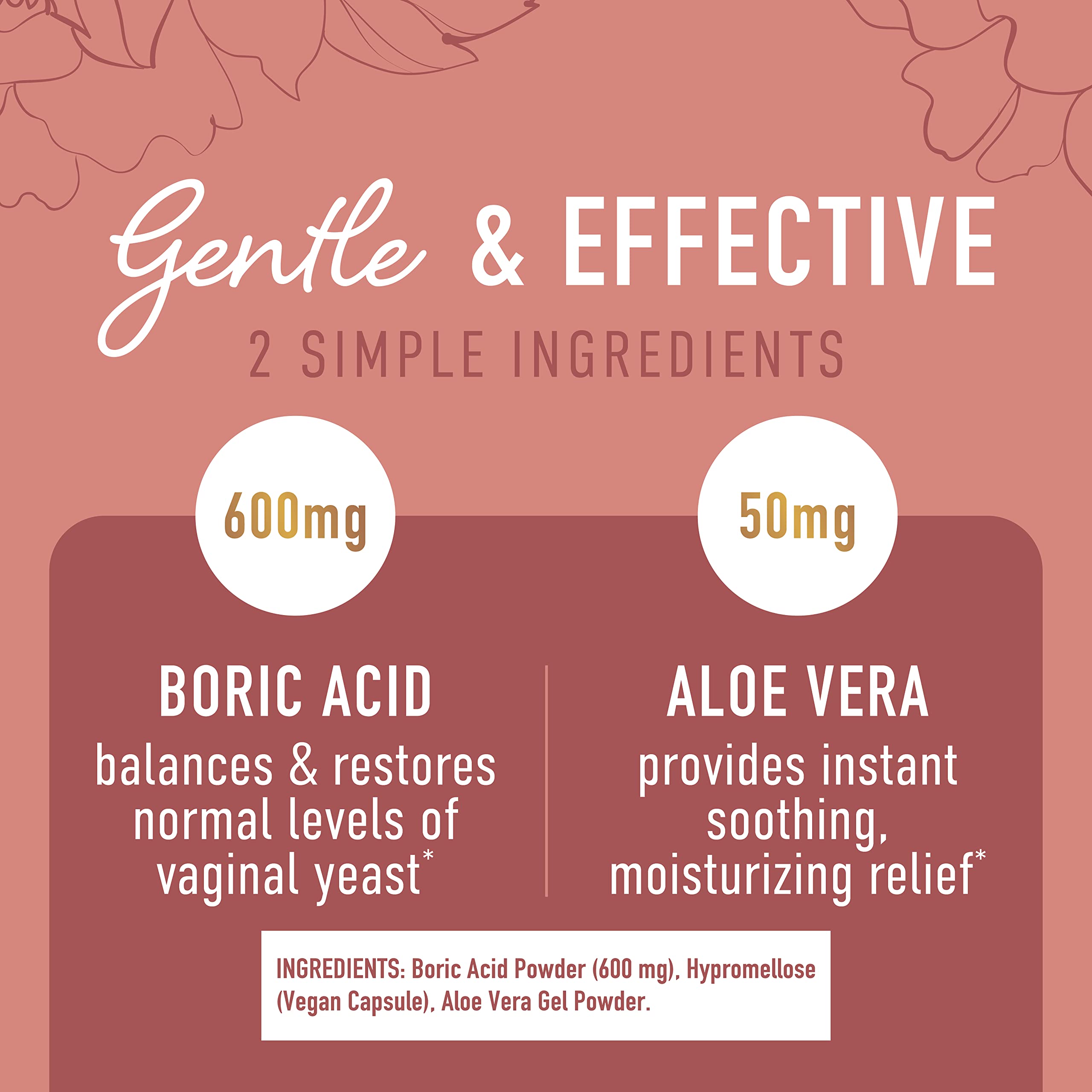 Boric Acid Suppositories for Women | 600mg | for pH Balance, Vaginal Odor & Itching | Feminine Intimate Health SMNutritionAu supplements
