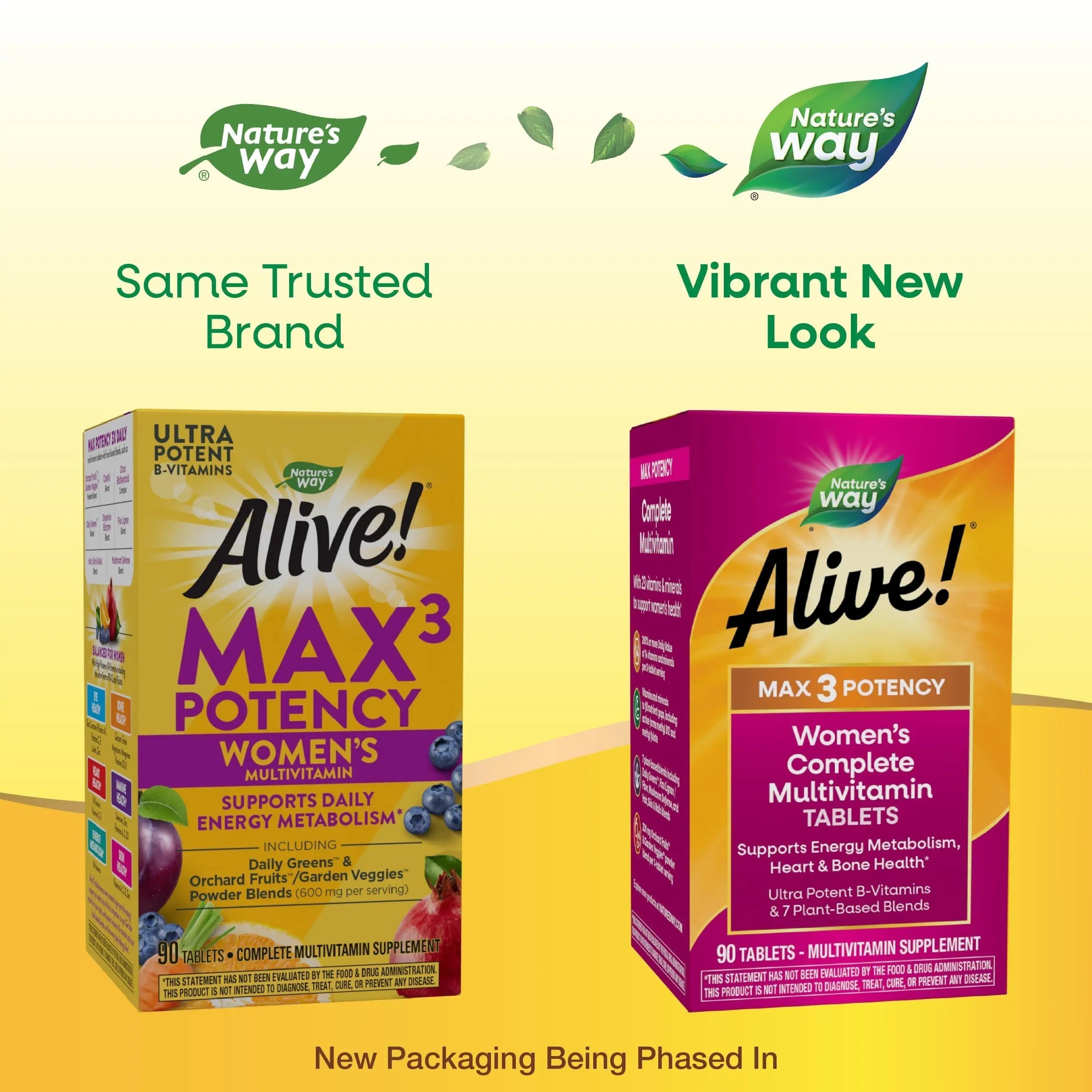 Nature's Way Alive! Max3 Daily Women's Multivitamin, Food-Based Blends (1,130mg per serving) and Antioxidants, 90 Tablets Nature's WayAu supplements