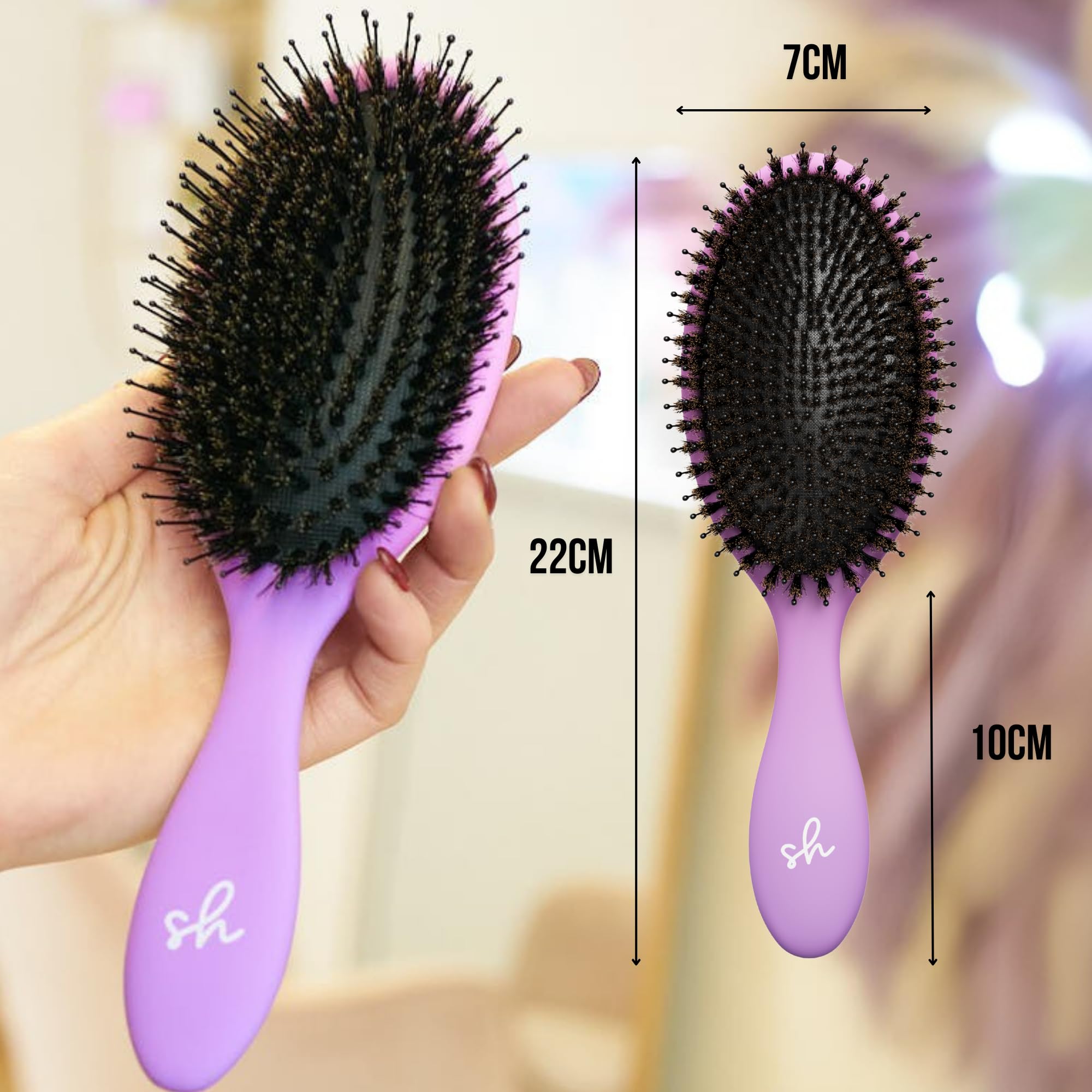 SimplyHair Ultimate Hair Extension Brush & Detangler Anti-Static, Dual Bristle Design, Soft Boar Bristle, Great for All Hair Types & Extensions - Pink & Purple Ombre Brush Ideal for Adults & Kids Simply HairAu supplements