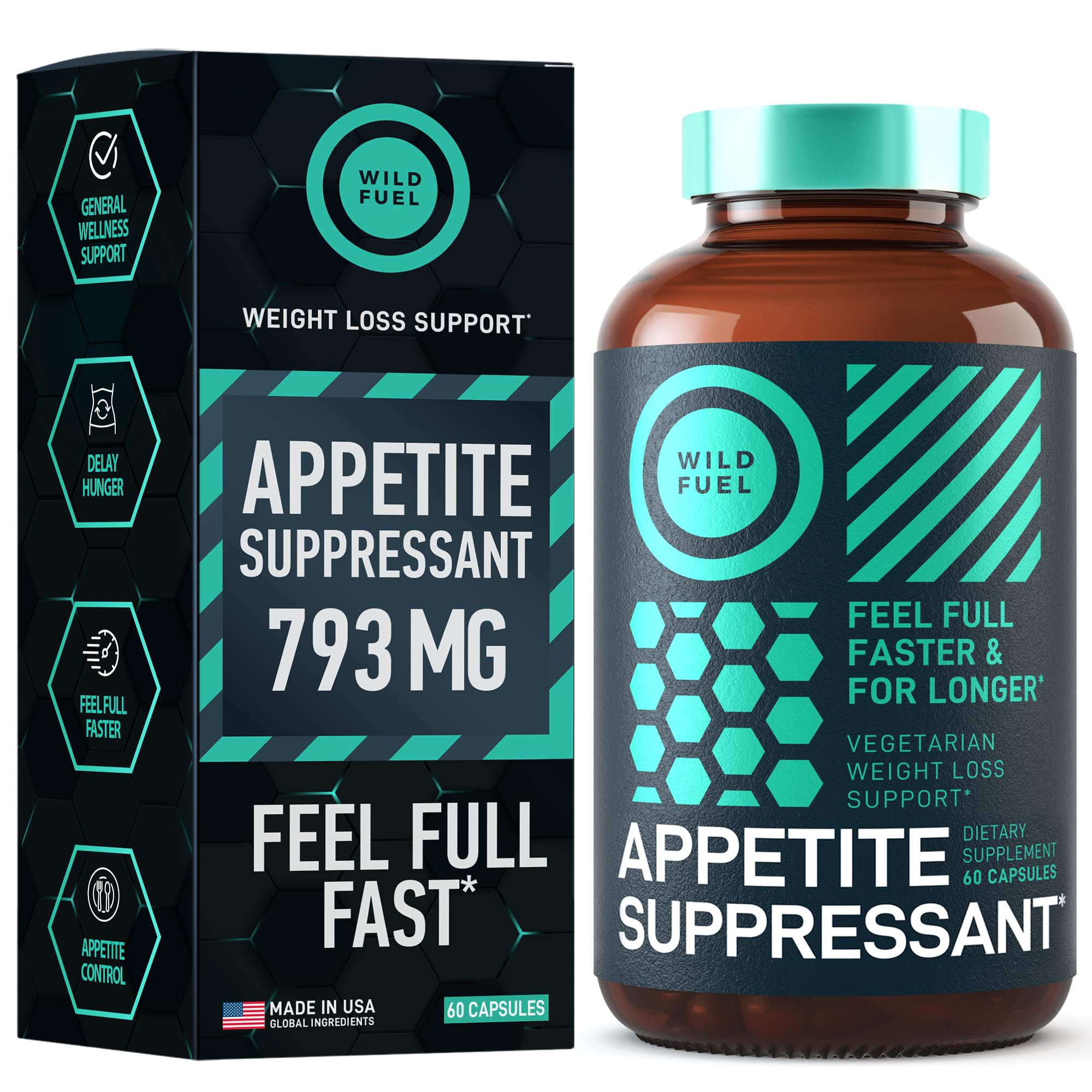 Appetite Suppressant for Weight Loss, Hunger Suppressant - Diet Pills That Work Fast WILD FUELUS supplements