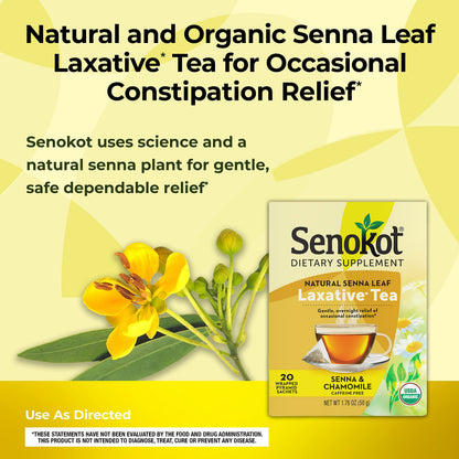 Senokot Dietary Supplement, Natural and Organic Senna Leaf, Laxative Tea for Occasional SenokotUS supplements
