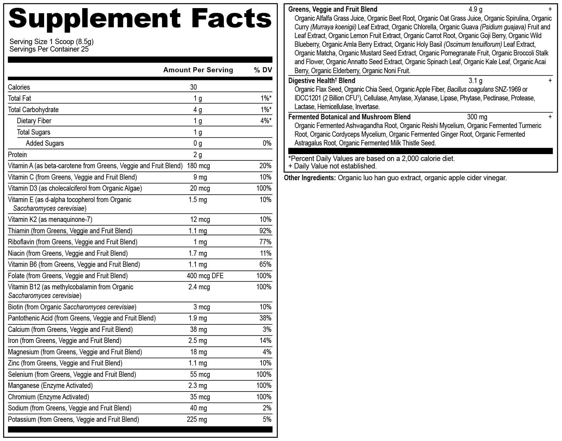 Ancient Nutrition, Vitamin Powder, One Bottle Made from Real Fruits, Vegetables and Herbs, for Digestive and Energy Support, 25 Servings, 7.5oz Ancient NutritionAu supplements