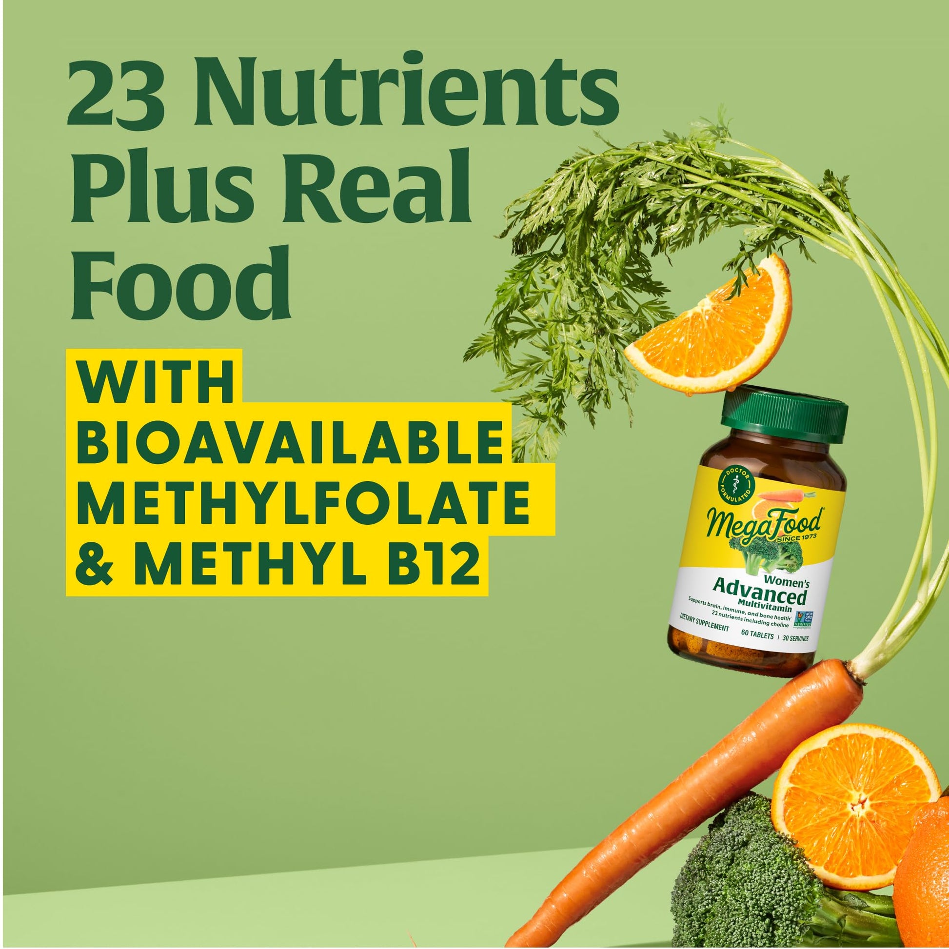 MegaFood Women's Advanced Multivitamin for Women - Doctor-Formulated With Iron, Choline, Vitamin D, Vitamin C & Zinc - Brain Health MegaFoodAu supplements