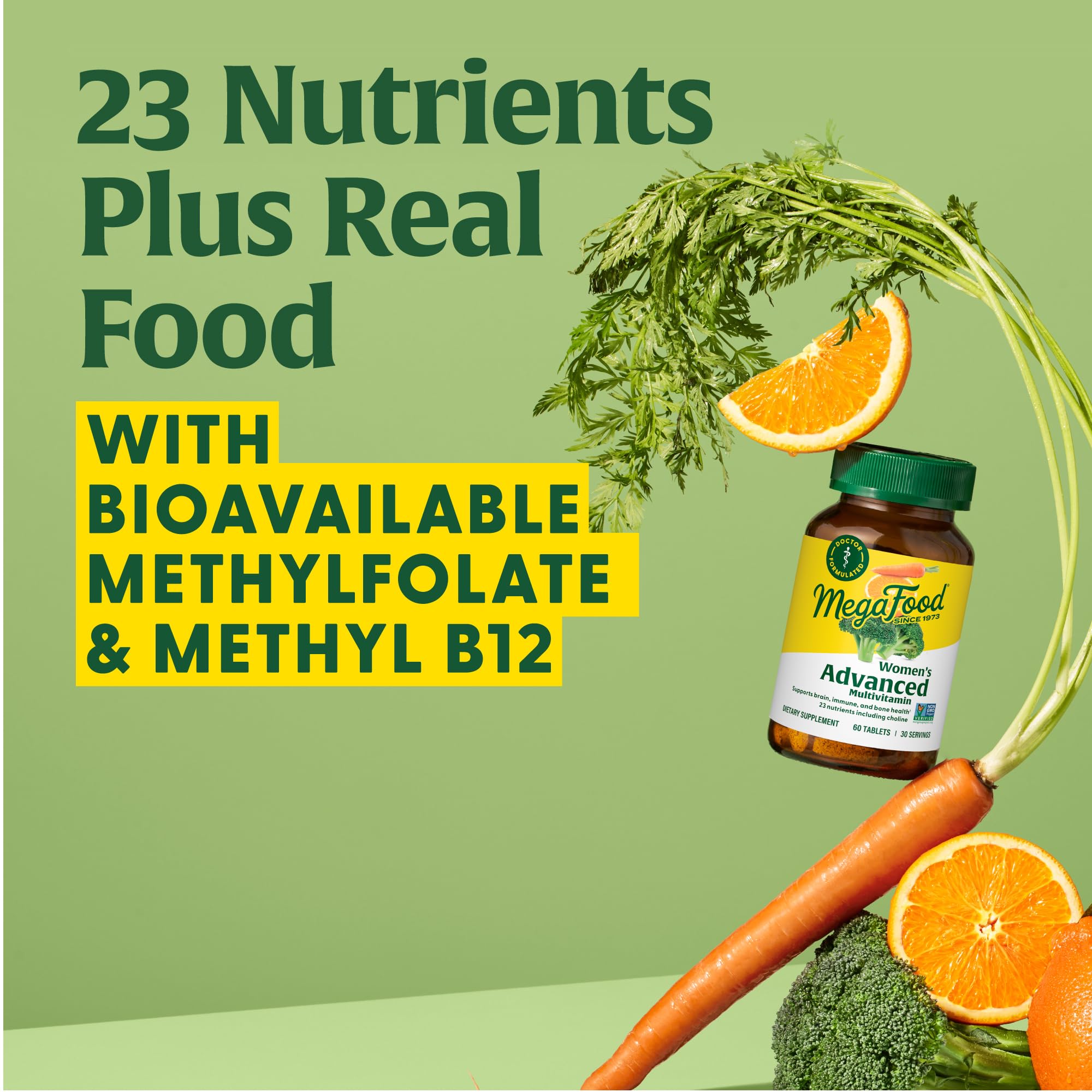 MegaFood Women's Advanced Multivitamin for Women - Doctor-Formulated With Iron, Choline, Vitamin D, Vitamin C & Zinc - Brain Health MegaFoodAu supplements