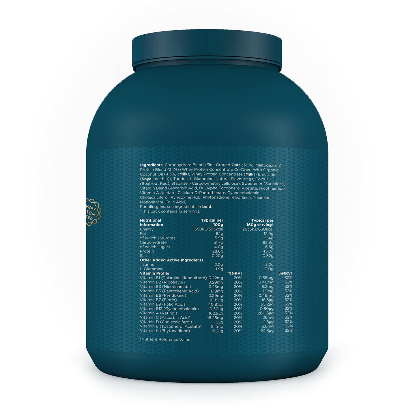 Kinetica OatGain Weight Gainer 600+ Calories & 47g Protein per Serving, 2.4 kg KineticaUS supplements