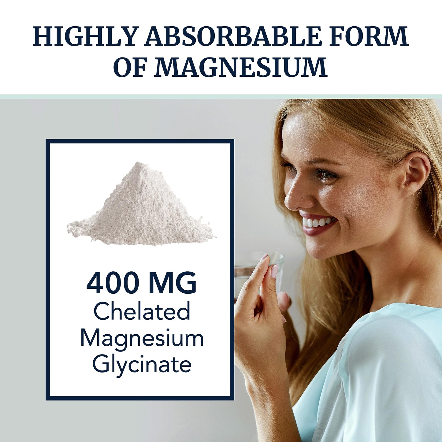 Magnesium Bisglycinate 400mg | Chelated Bisglycinate for Muscle Relaxation, Bones Nobi NutritionUS supplements