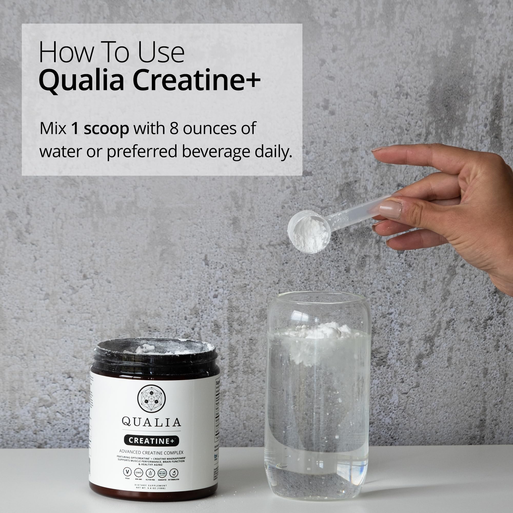 Qualia Creatine | Advanced Creatine Complex | 2 Sources + Magnesium | Optimized Absorption | Muscle Performance, Brain Function, & Healthy Aging (30 Servings) QUALIA LIFE SCIENCESAu supplements
