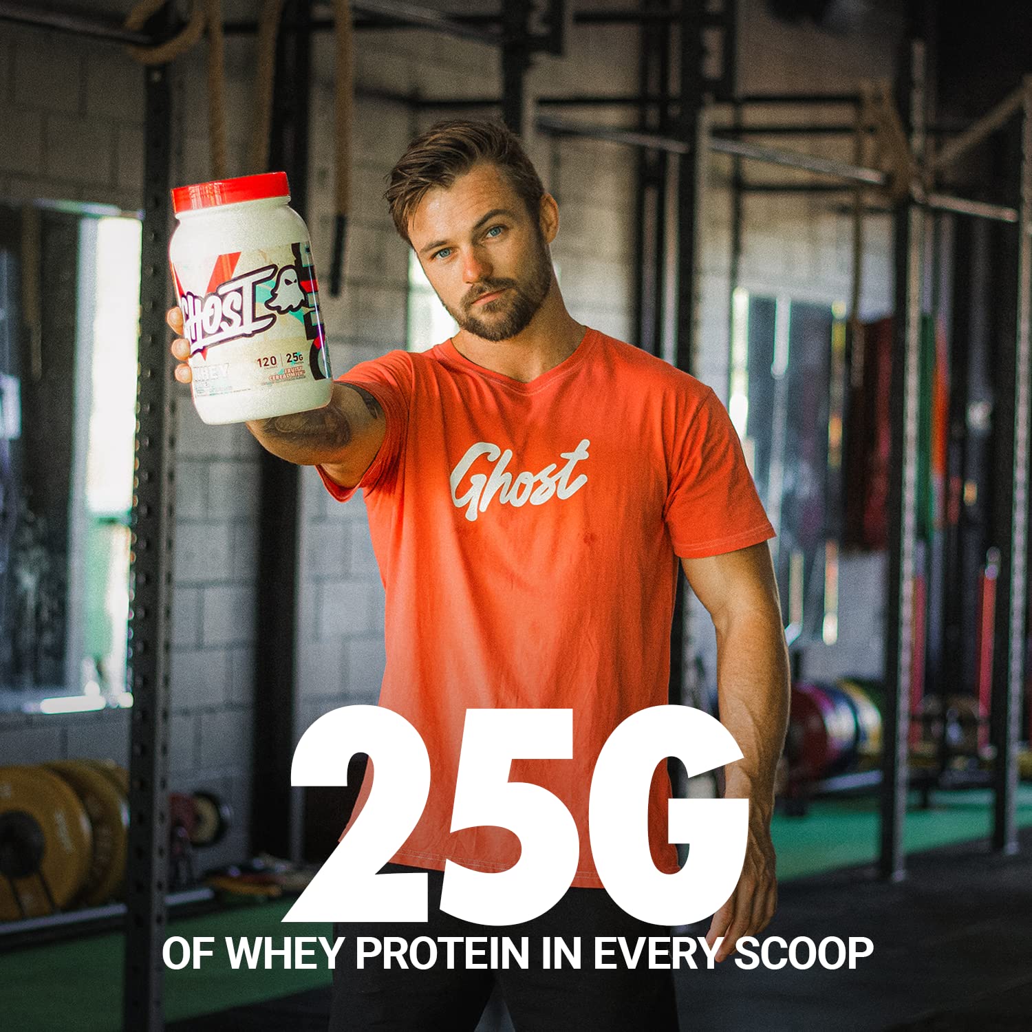 GHOST Whey Protein Powder, Fruity Cereal Milk - 2LB Tub, 25G of Protein - Flavored GHOSTUS supplements