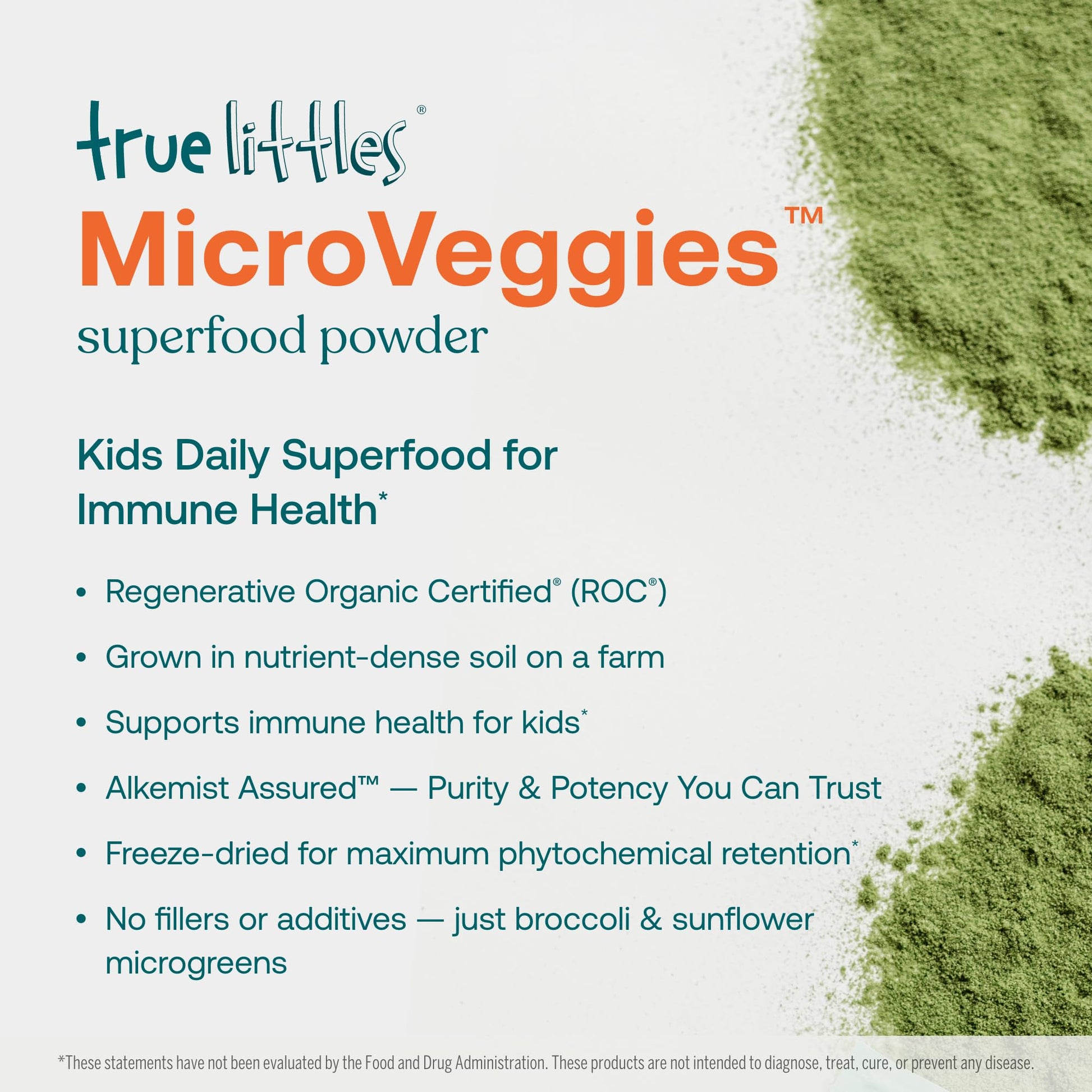 True Grace True Littles MicroVeggies - 0.4 oz - Kids Daily Superfood Powder for Immune Health - Gluten & Soy Free, Vegan, Regenerative Organic Certified - 30 Servings True GraceAu supplements