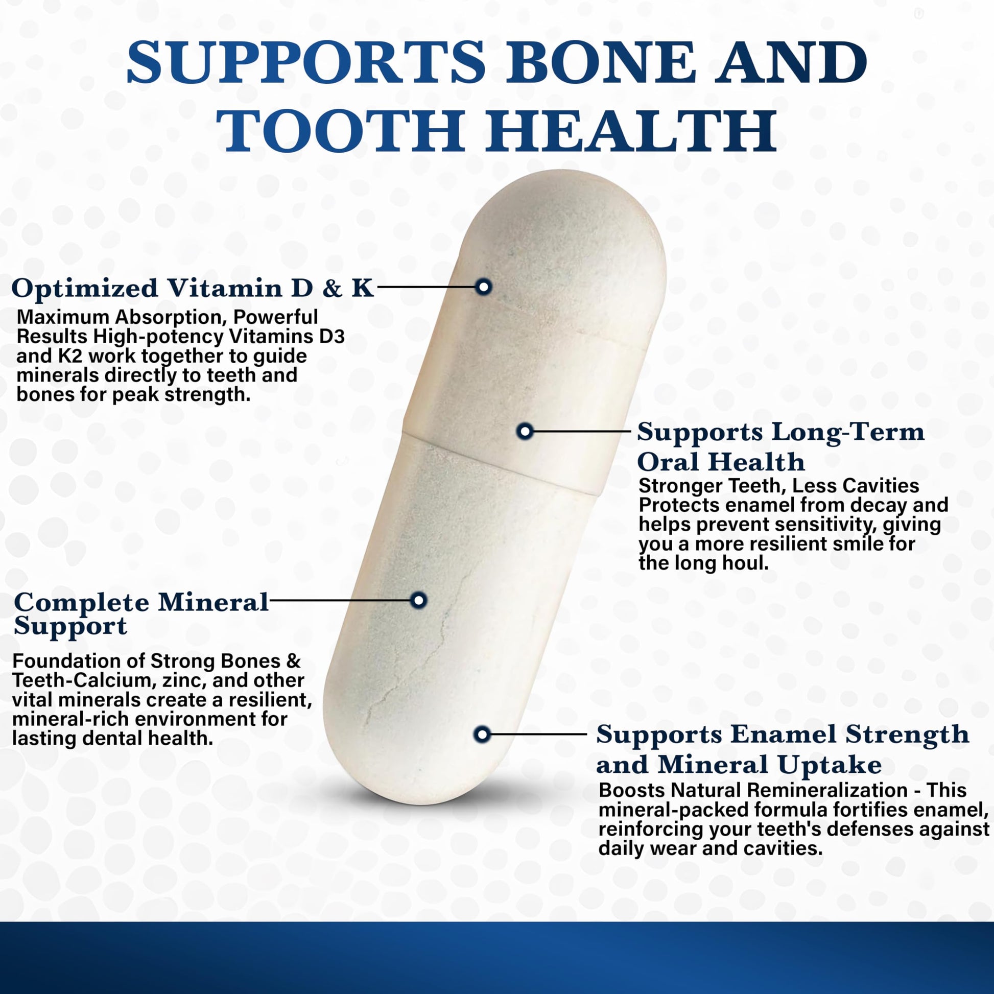 Living Well with Dr. Michelle Tooth & Bone Formula - Supplement with Calcium for Bone Strength & Tooth Enamel Support, D3 + K2, 120 Capsules, Non-GMO, Gluten-Free Living Well with Dr. MichelleAu supplements