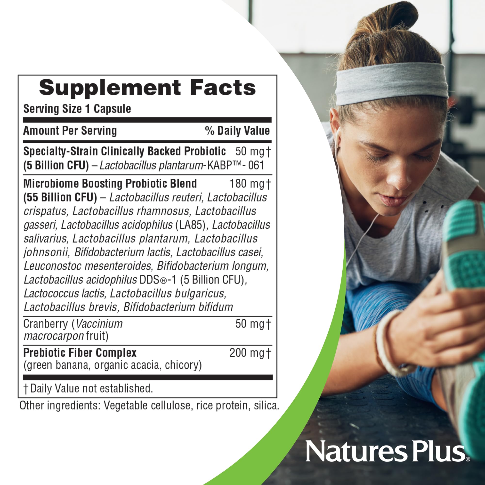 NaturesPlus GI Natural Probiotic Women - 30 Capsules - Digestive & Immune Support, Urinary Tract Health - Includes Cranberry - Gluten Free - 30 Servings Nature's PlusAu supplements