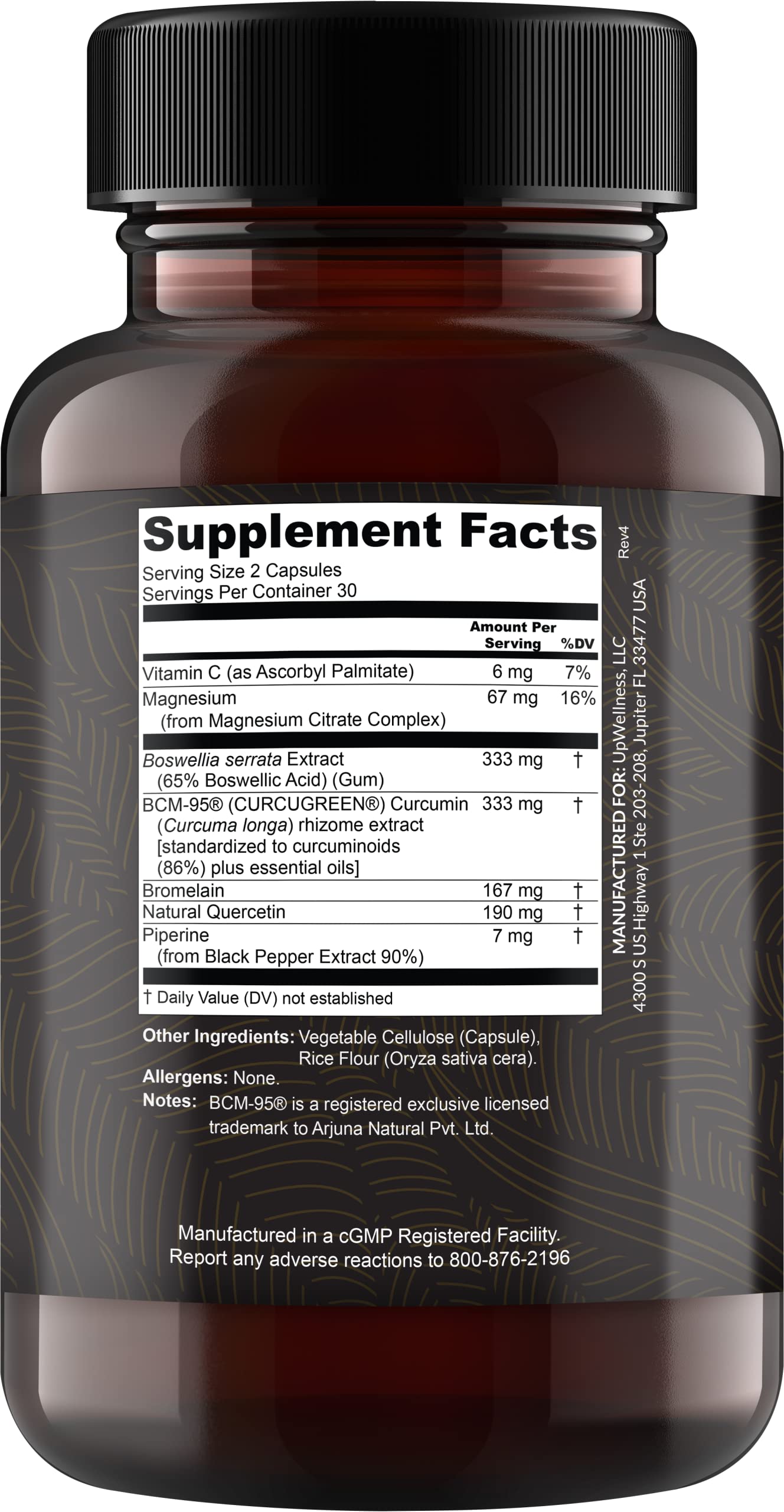 UpWellness Golden Revive + Joint Support with Quercetin, Magnesium, and Turmeric UpWellness Nutrient-Rich LivingUS supplements