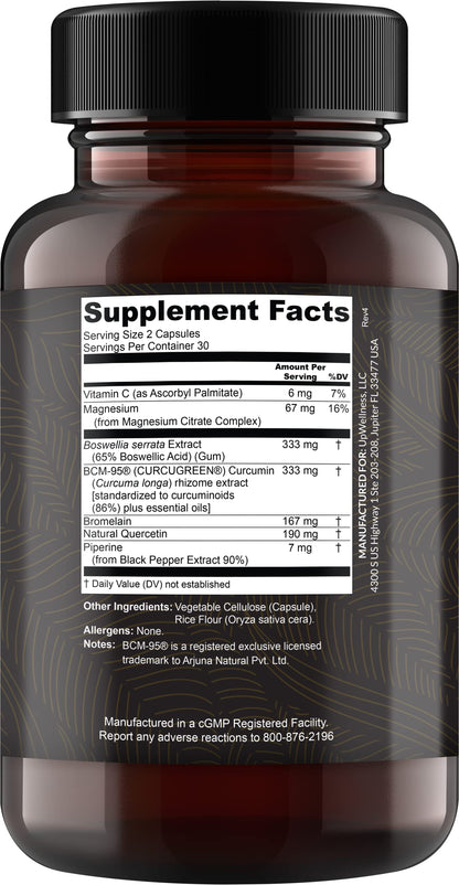 UpWellness Golden Revive + Joint Support with Quercetin, Magnesium, and Turmeric UpWellness Nutrient-Rich LivingUS supplements