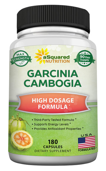 aSquared Nutrition Garcinia Cambogia 1600mg-180 Capsules-Natural Pure Extract Pills aSquared NutritionAu supplements