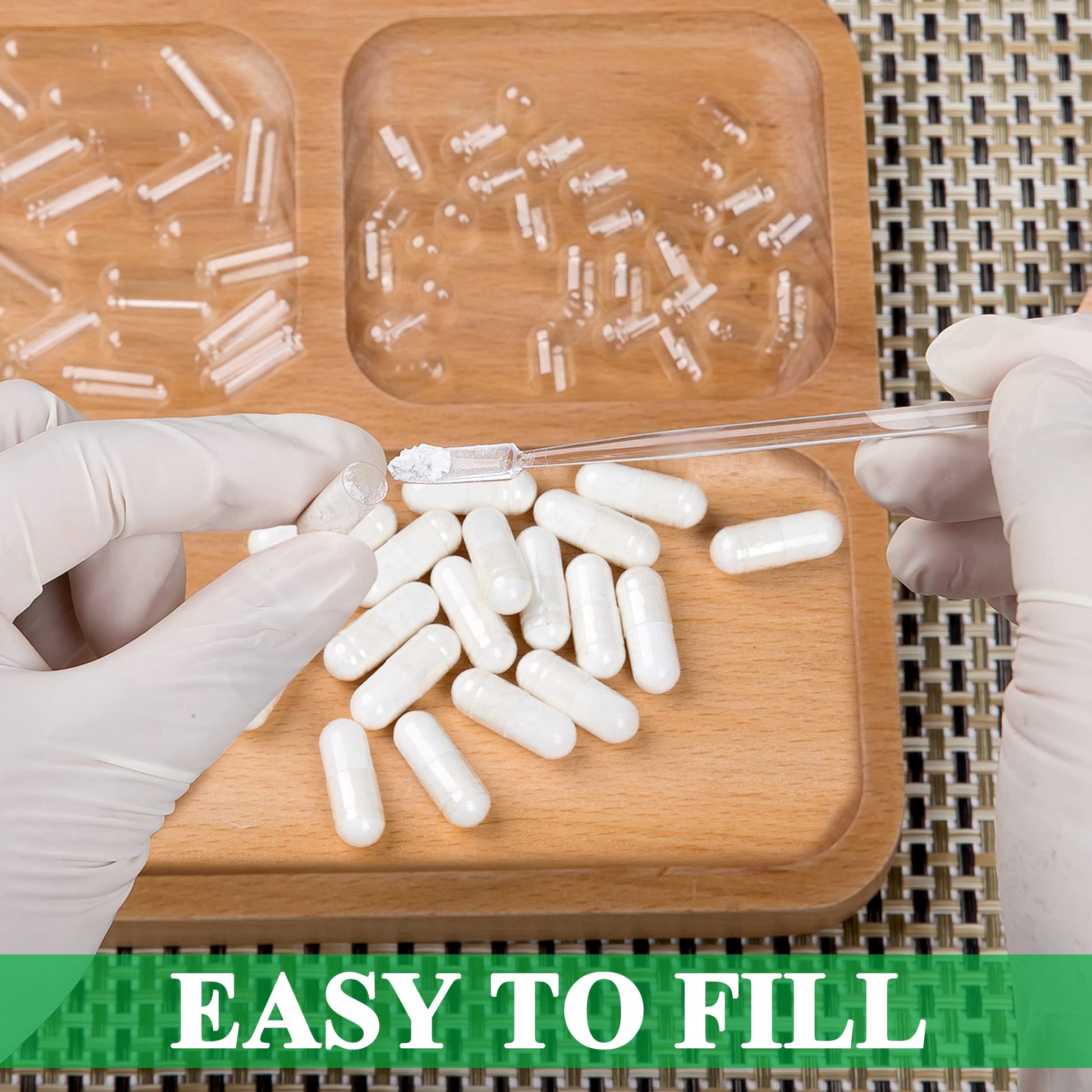 wananfu Size 0 Empty Capsules Vegetarian (100 Count) Bundle with Micro Lab Spoon, Clear Fillable Veggie Pill Capsules Size 0 for Making Your Own Supplements wananfuAu supplements